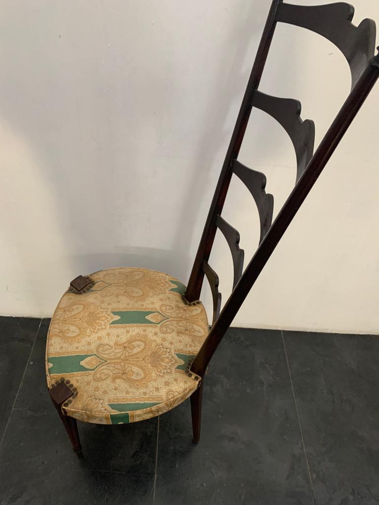 Wood Leather Chiavarina Dining Chair, 1950s For Sale