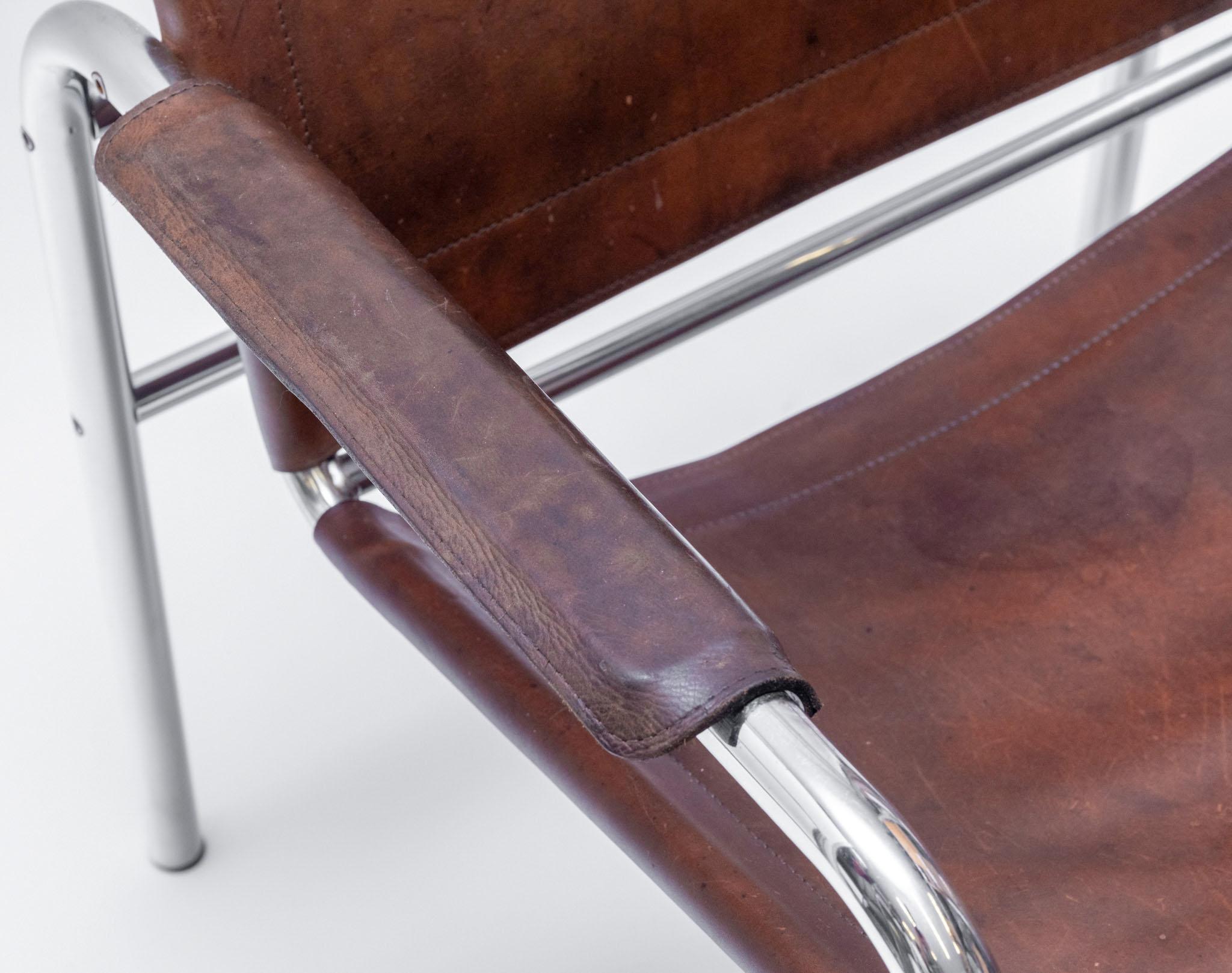 Sillón Easy de cuero y cromo Attr Tord Björklund Para Ikea Años 80 en venta 2