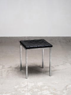 Leather & Chrome Model 8500 Stool by Voitto Haapalainen, Asko, Finland, 1960s