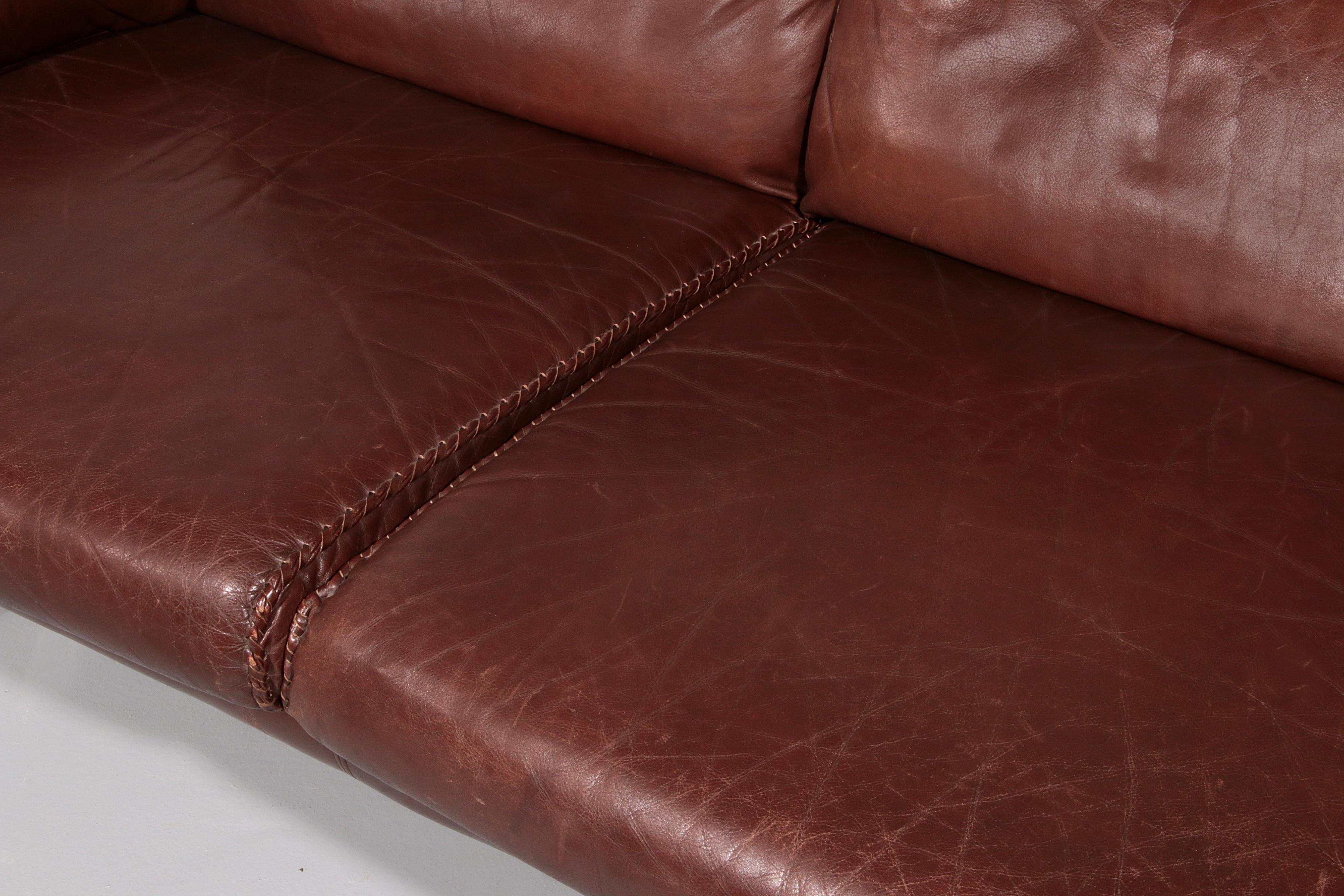 Leder & Chrom Sofa von Arne Norell Vintage 1960er Jahre im Angebot 4