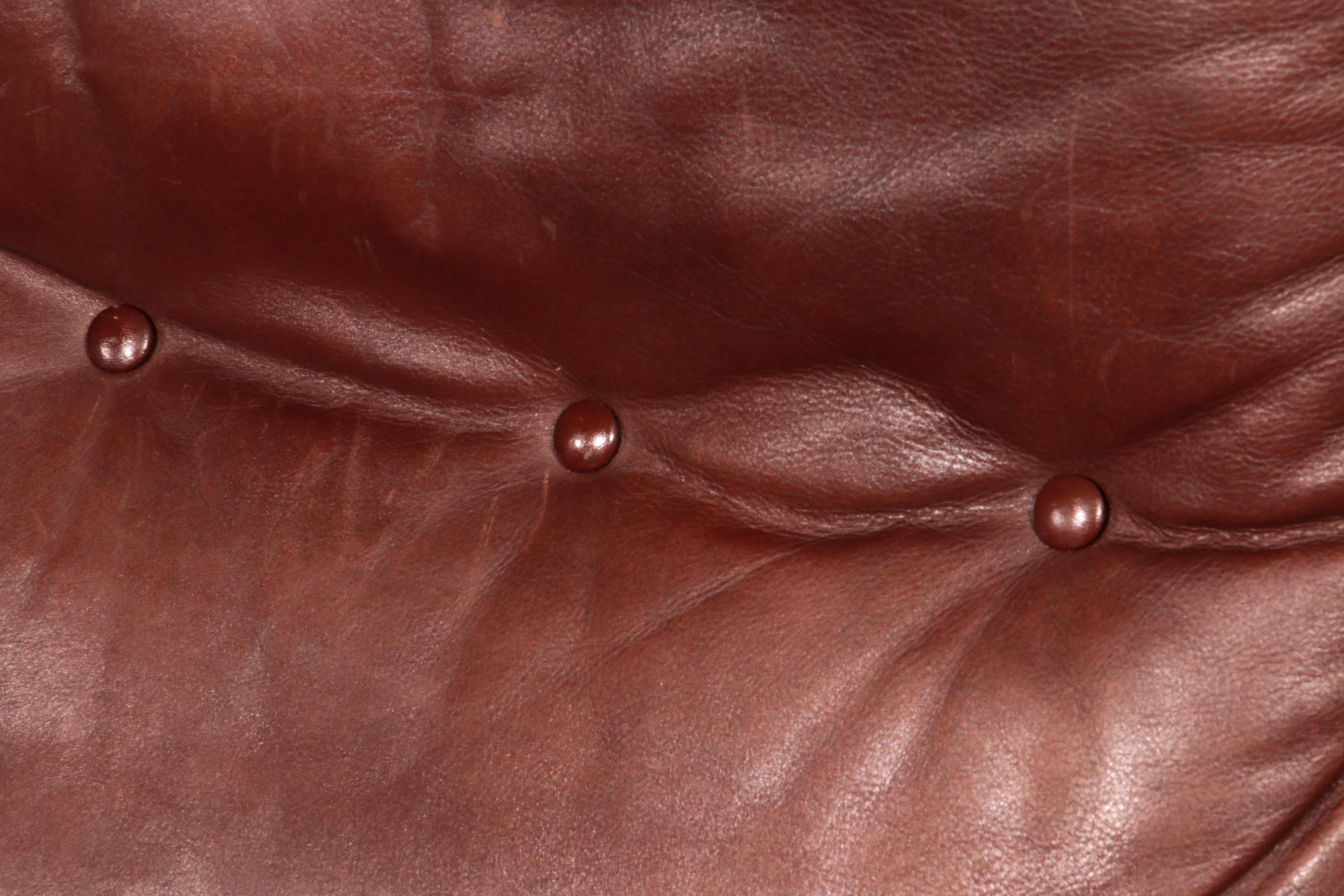 Leder & Chrom Sofa von Arne Norell Vintage 1960er Jahre im Angebot 3