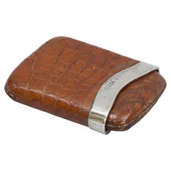 Leather Cigar Case With Silver Mount