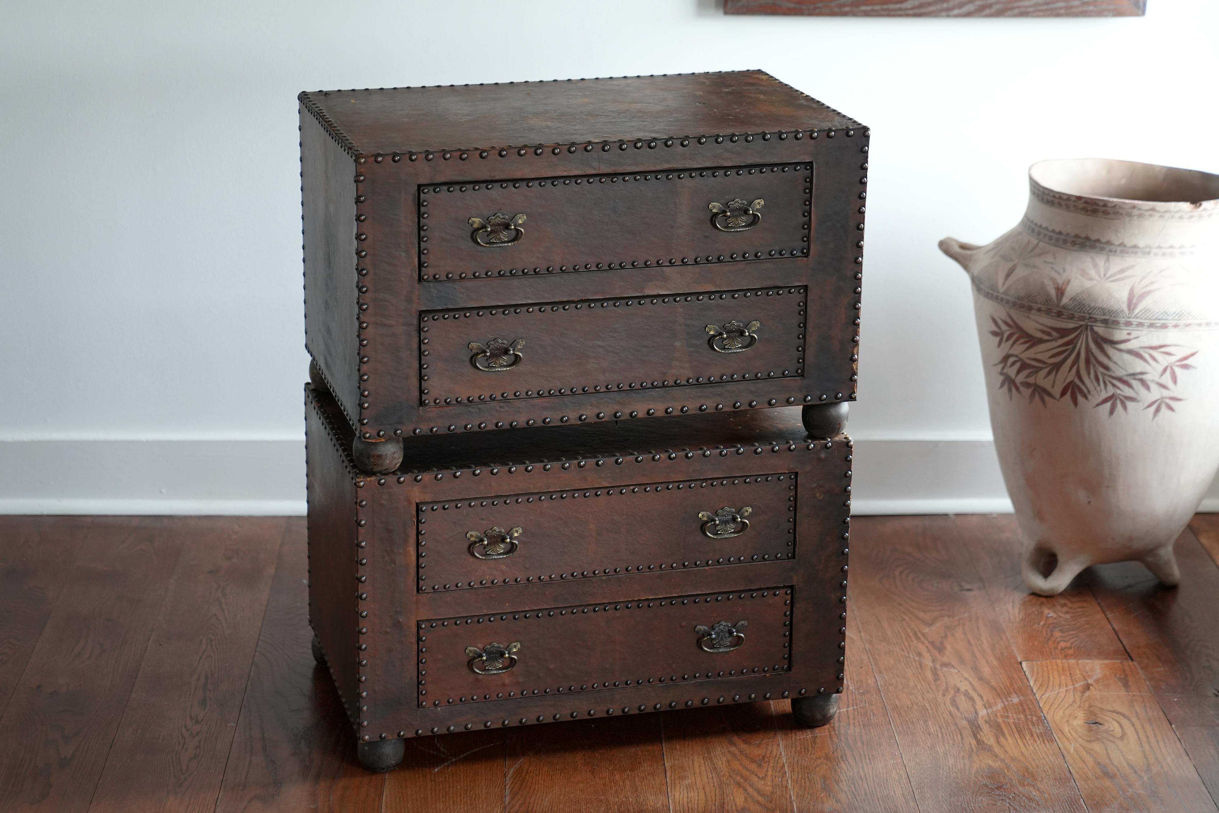 Studded leather clad chests 3