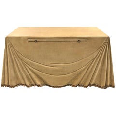 Leather Clad Console Table or Serving Table by Marge Carson