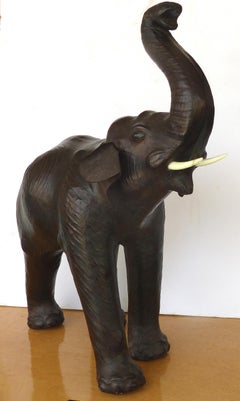 Leather-Clad Sculpture of an Elephant