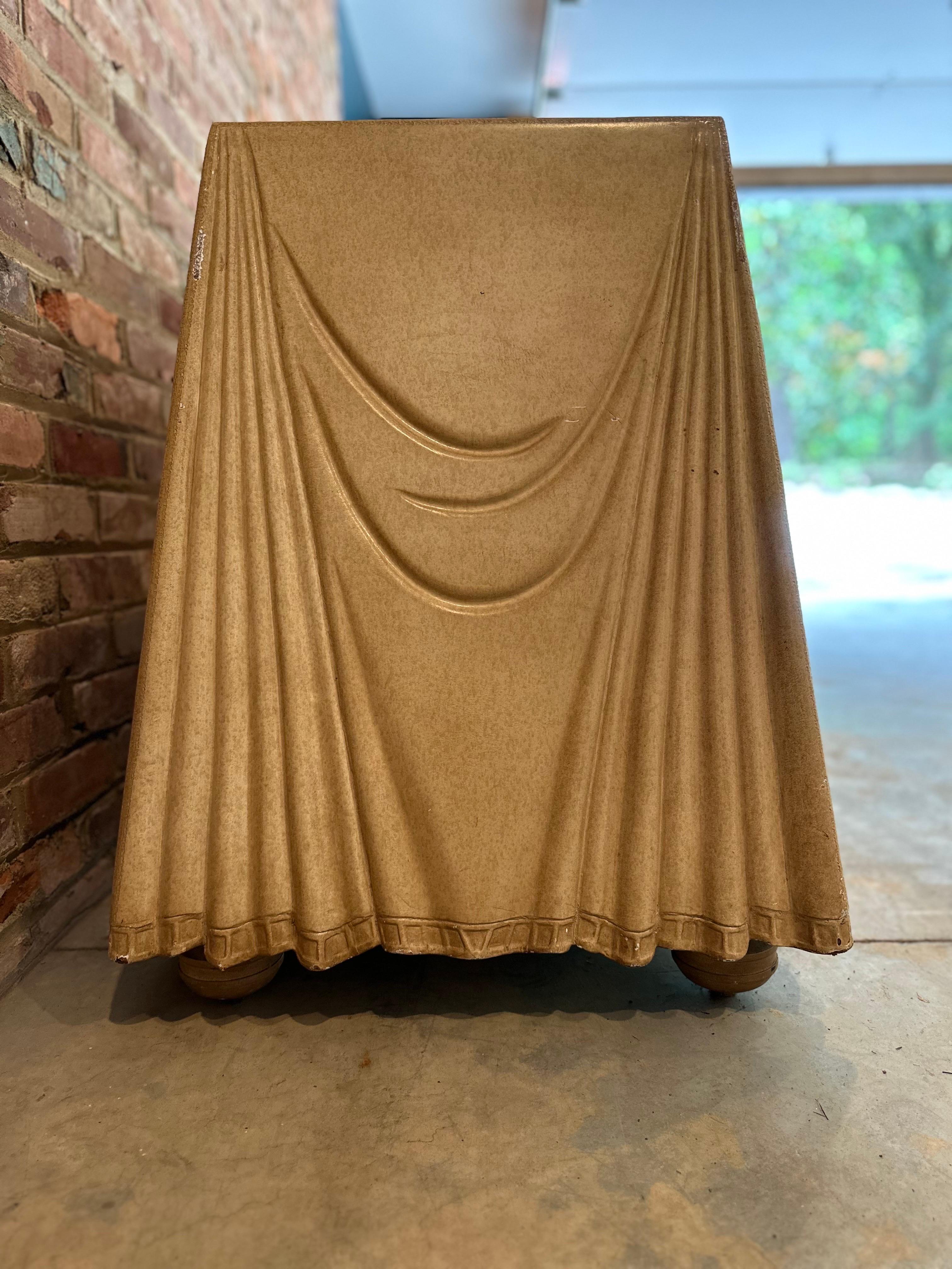 Leather Clad Trompe l’oeil Console Table by Marge Carson In Good Condition In Roanoke, VA