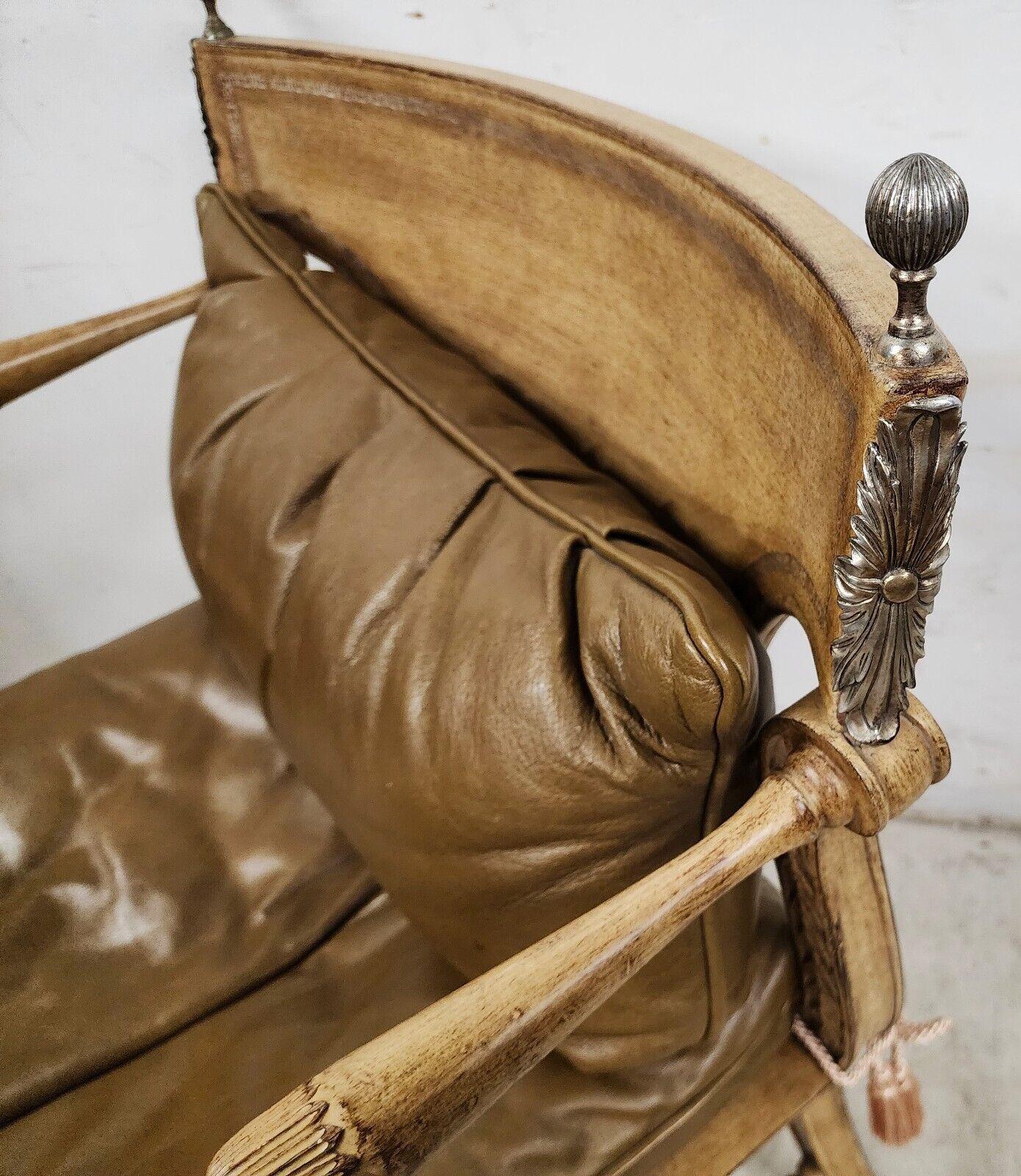 Sessel „Kleopatra“ aus Leder von FERGUSSON COPELAND (Metall) im Angebot