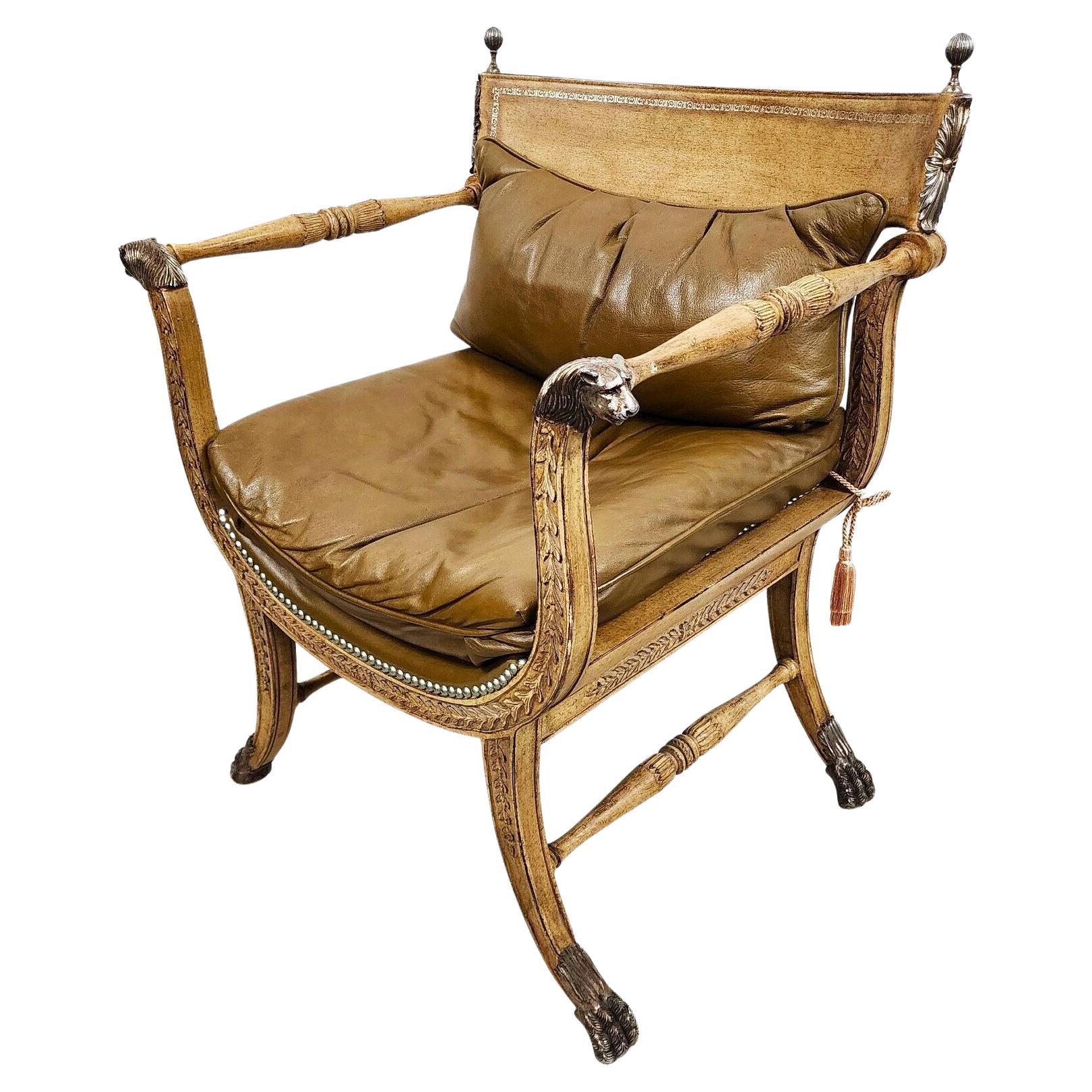 Leather " Cleopatra " Armchair by Fergusson Copeland For Sale