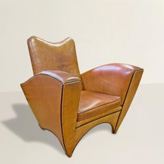 Leather Club Chair by Bart van Bekhoven