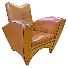 Leather Club Chair by Bart van Bekhoven