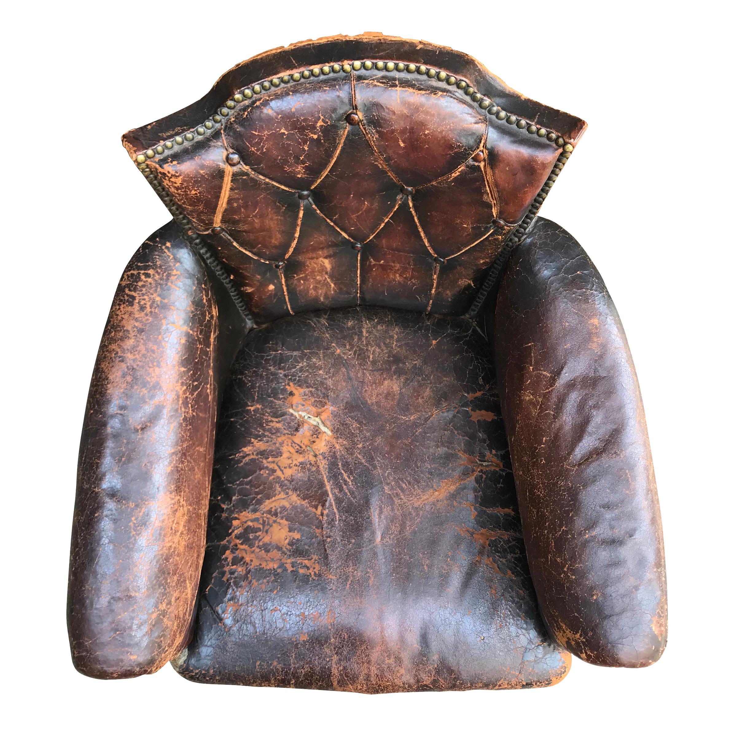 Swedish Leather Club Chair by Otto Schulz