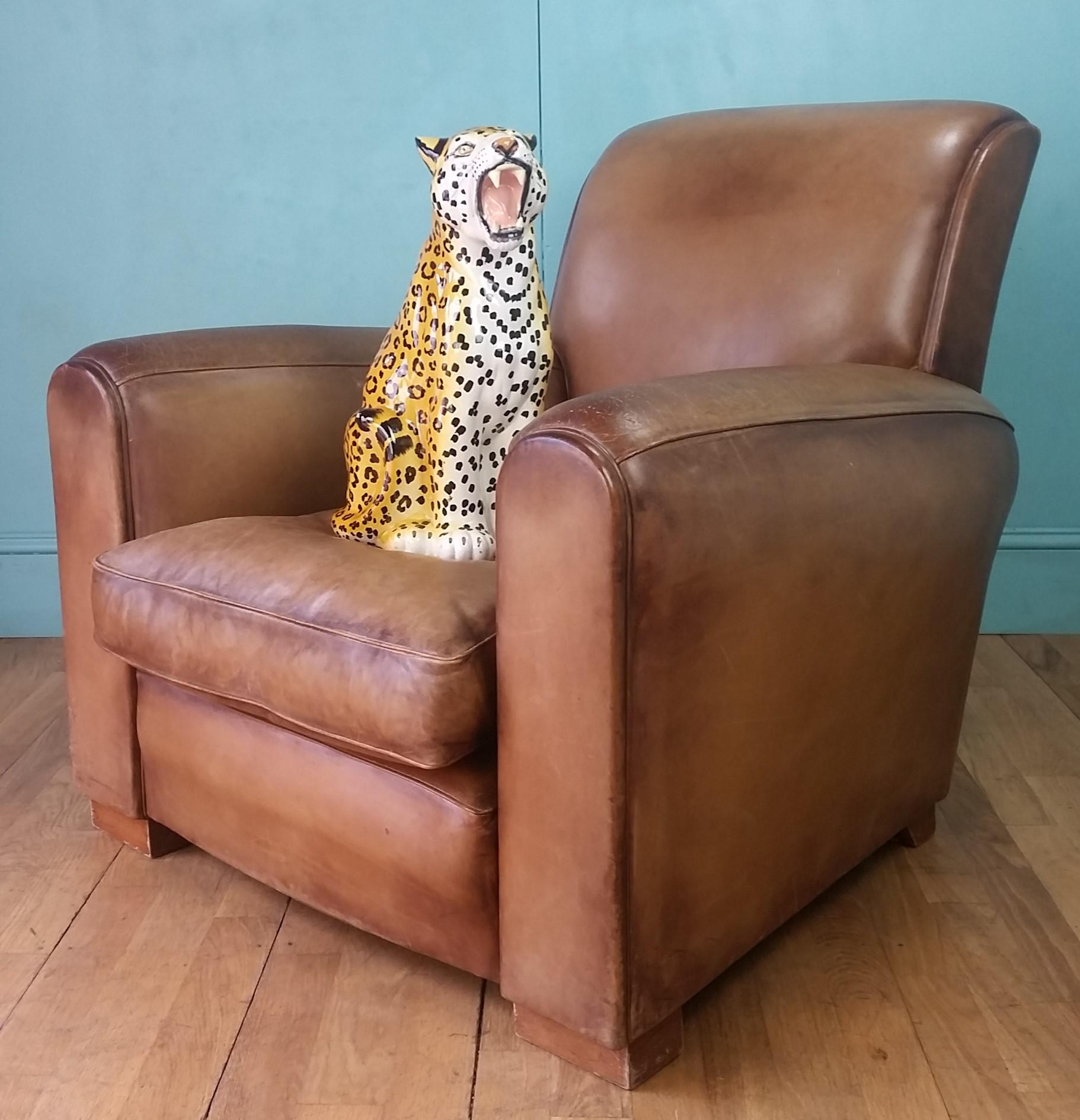Leather Club Chair For Sale 5