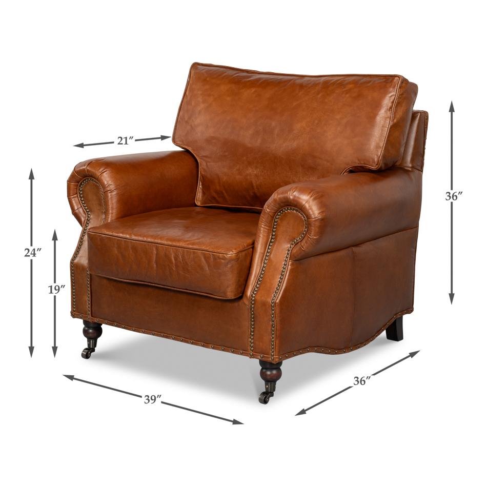 Leather Club Chair For Sale 3