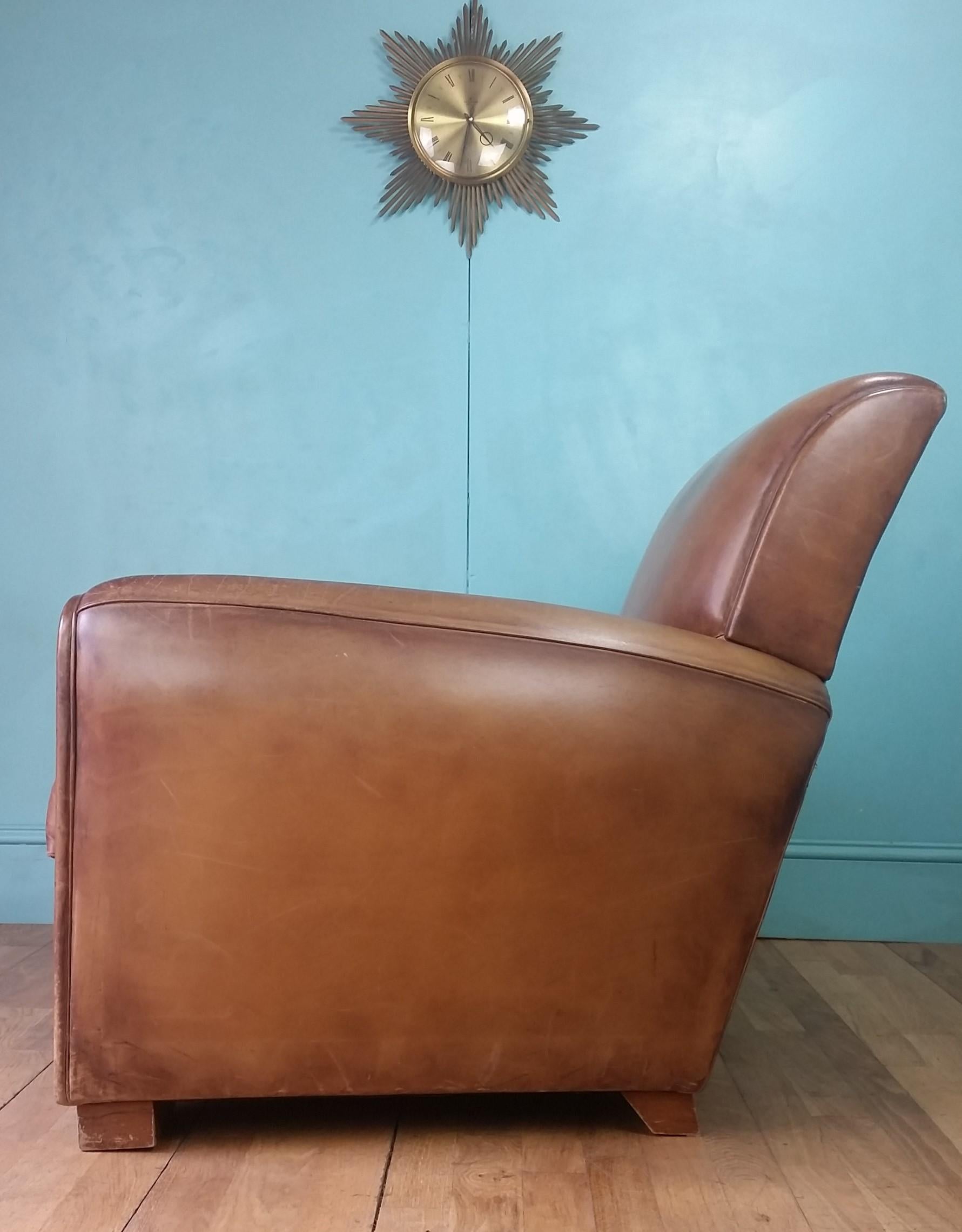 mitchell gold leather club chair