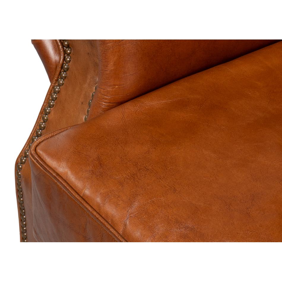 William IV Leather Club Chair For Sale