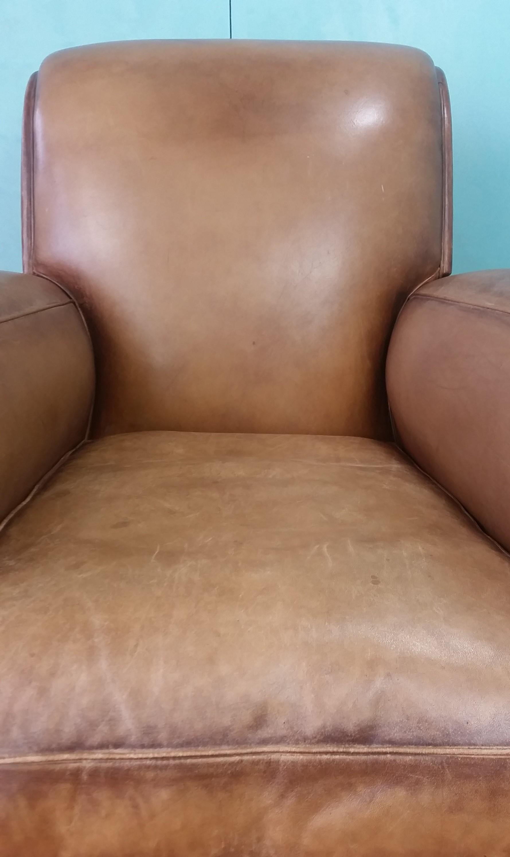 Late 20th Century Leather Club Chair For Sale