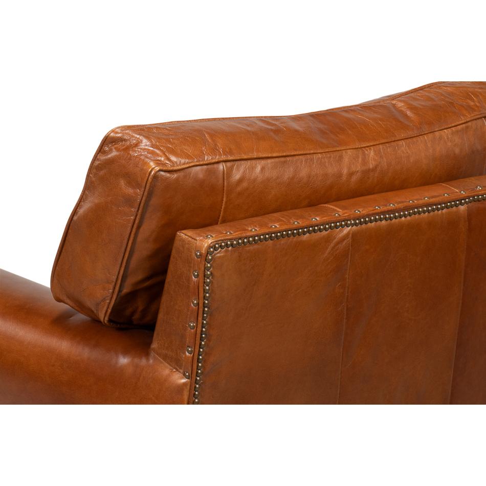 Leather Club Chair In New Condition For Sale In Westwood, NJ