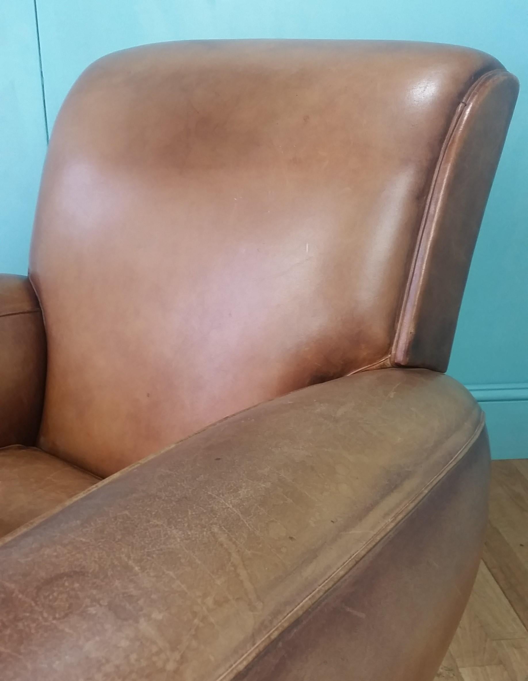 Leather Club Chair For Sale 2