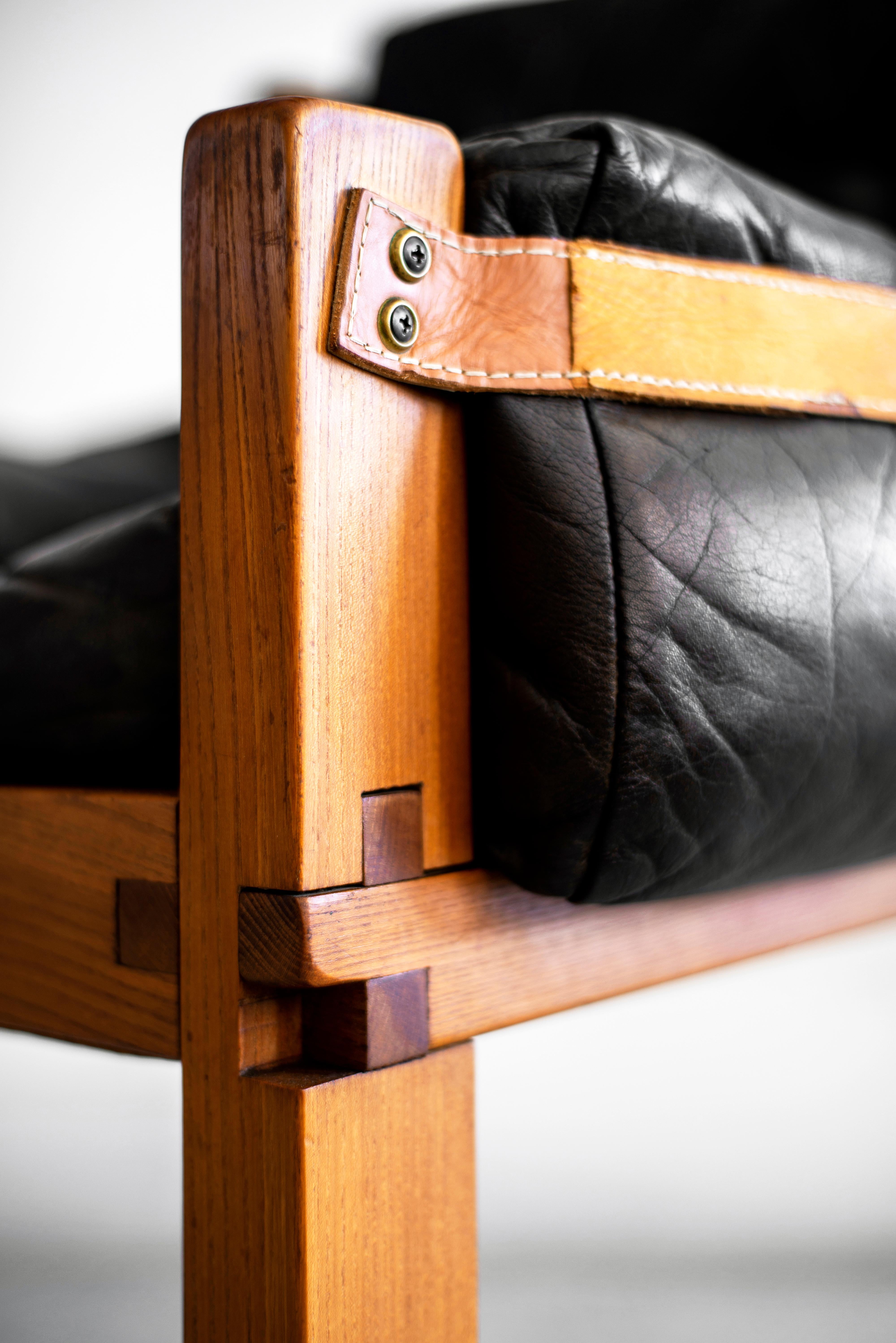 Leather Club Chairs by Pierre Chapo 2