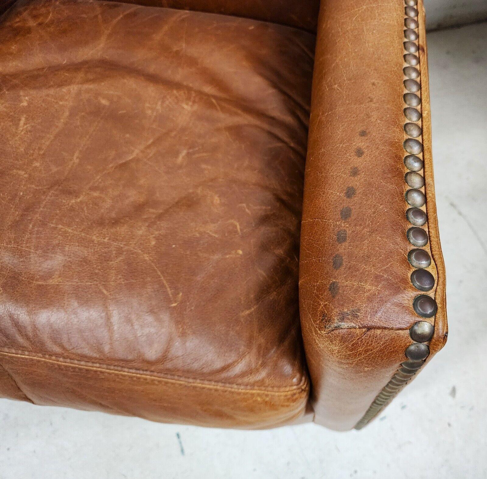 Leather Club Chairs MCM Vintage, Set of 2 4