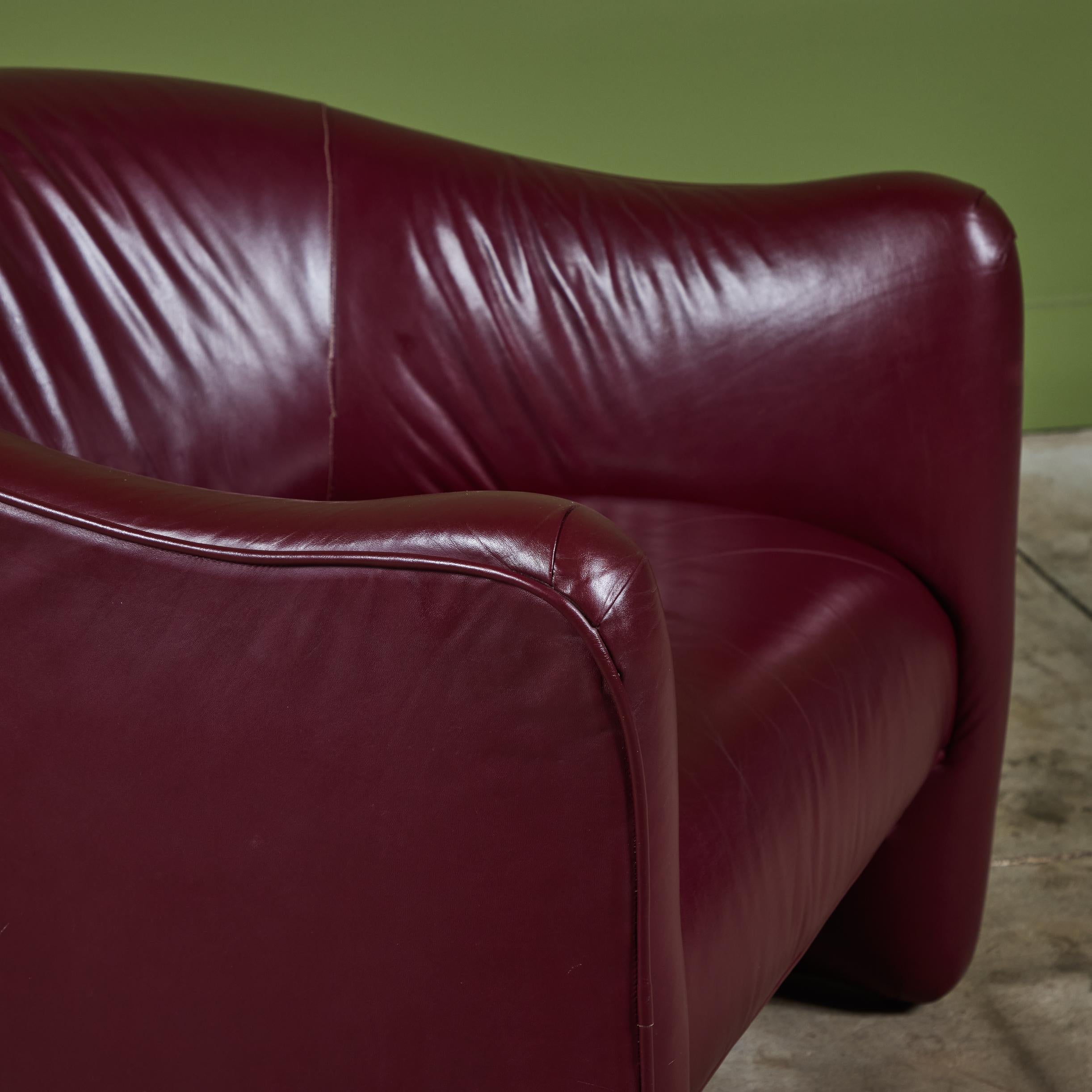 Leather Club Lounge Chair by Metropolitan Furniture Co. For Sale 4
