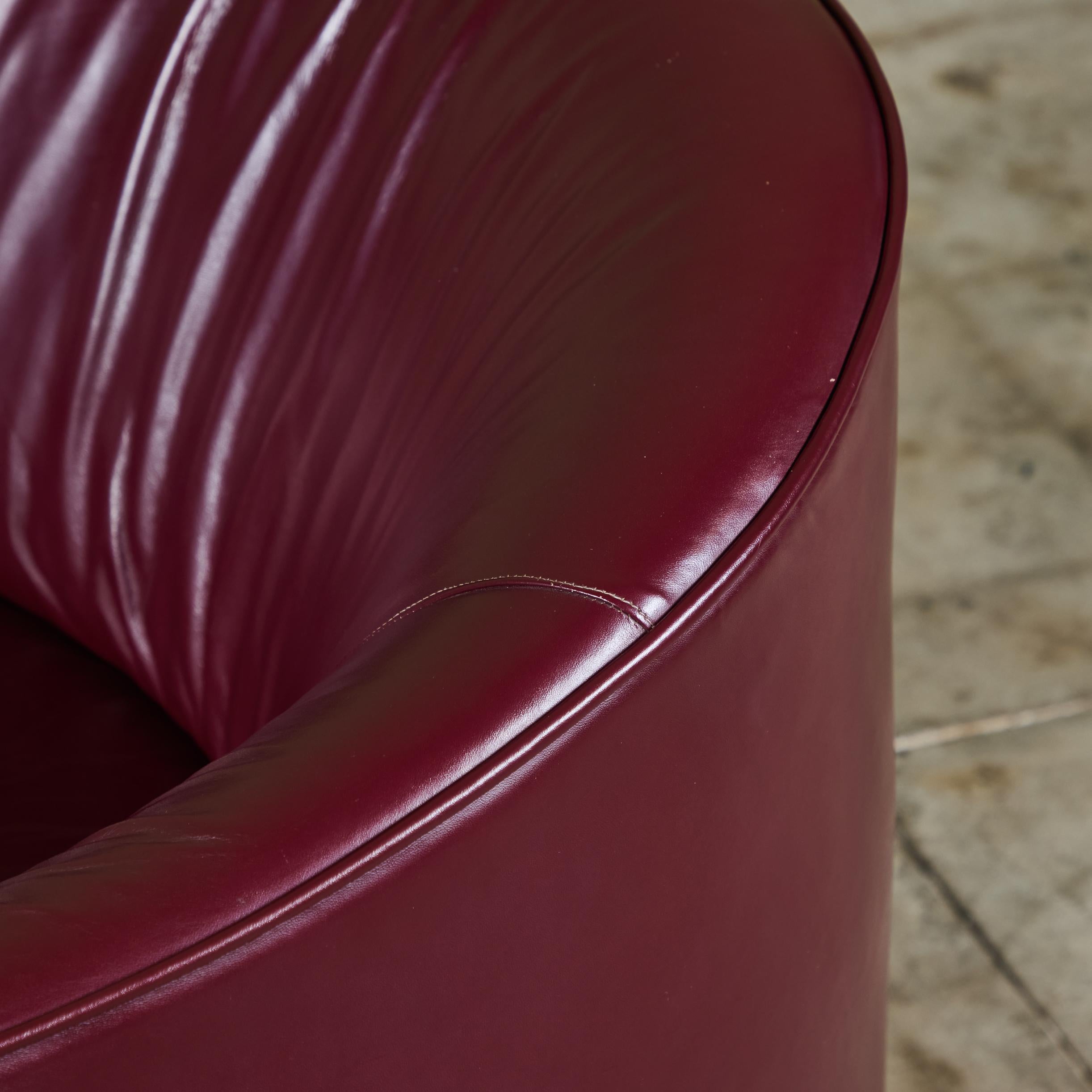 Leather Club Lounge Chair by Metropolitan Furniture Co. For Sale 7