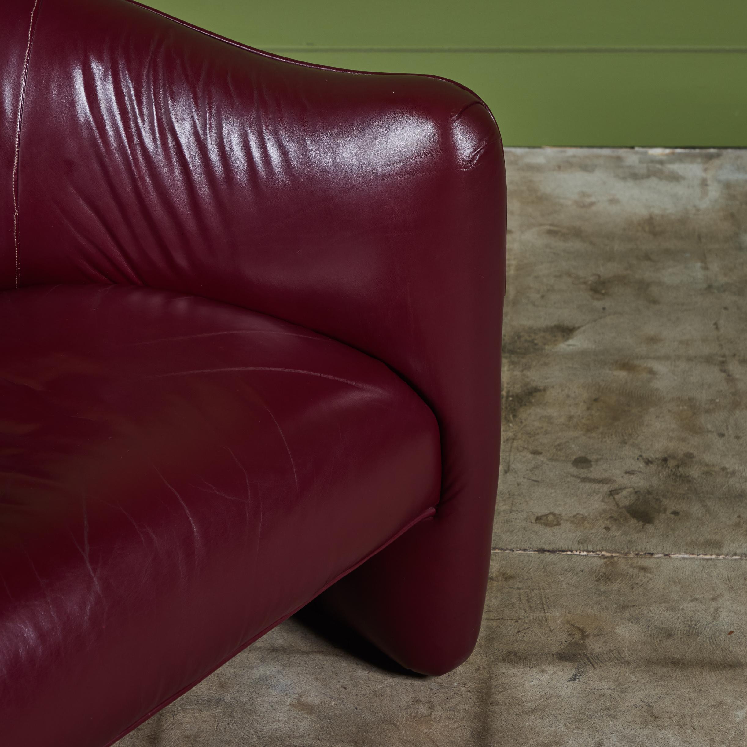 Leather Club Lounge Chair by Metropolitan Furniture Co. For Sale 3