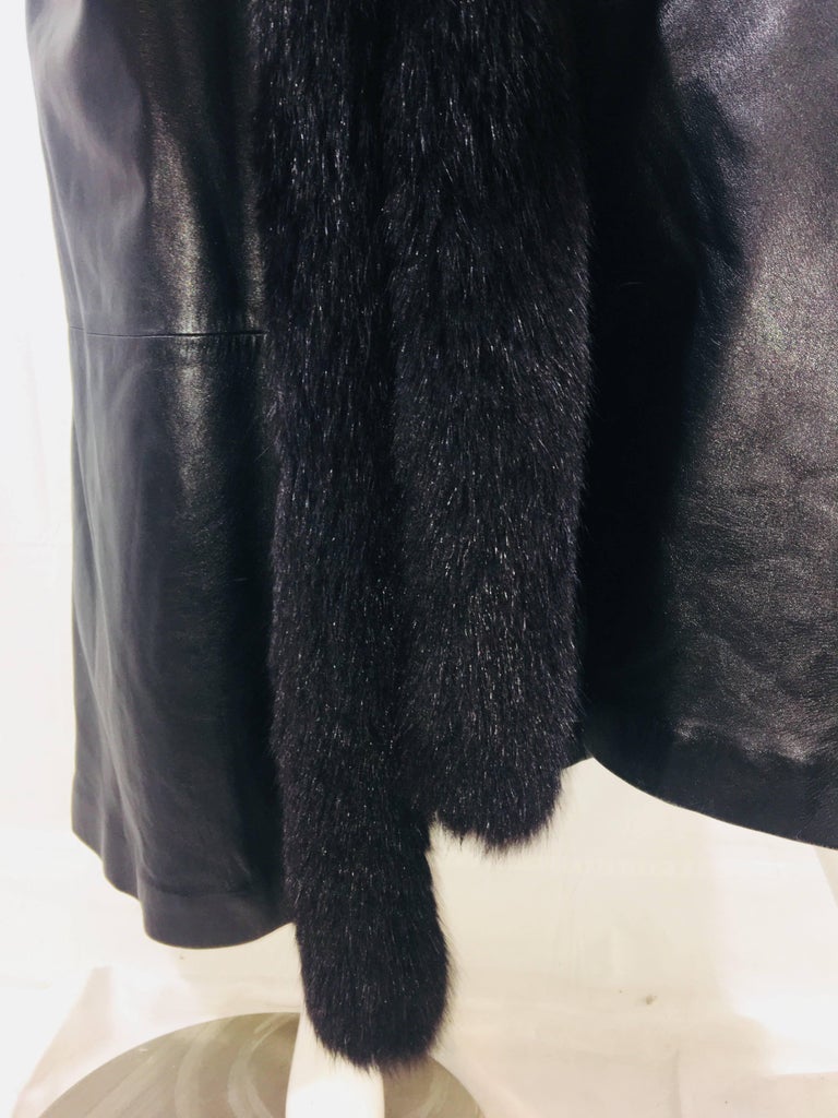 Leather Coat with Fur Lining at 1stDibs | leather jacket with fur lining