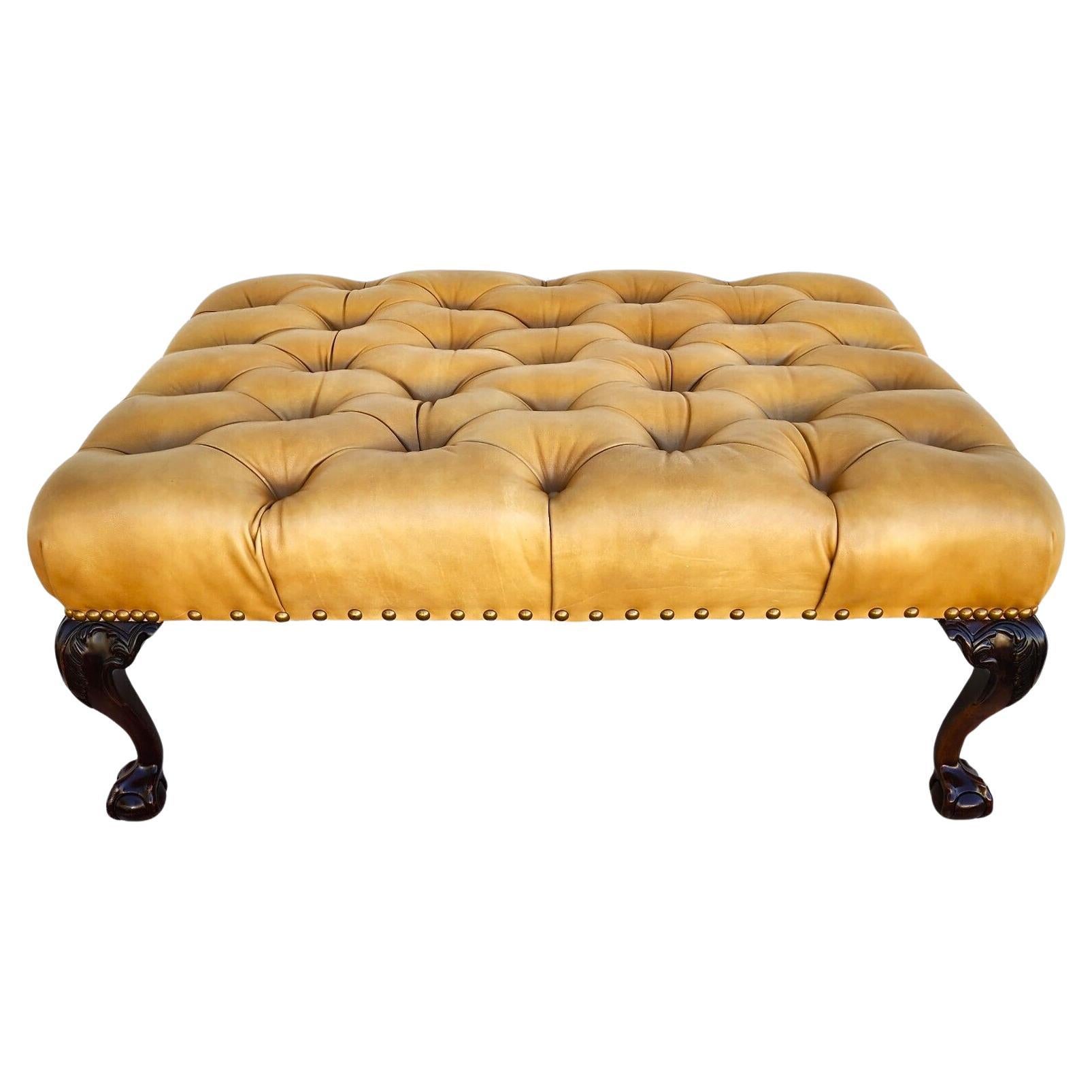 Leather Cocktail Ottoman Table by CENTURY FURNITURE For Sale
