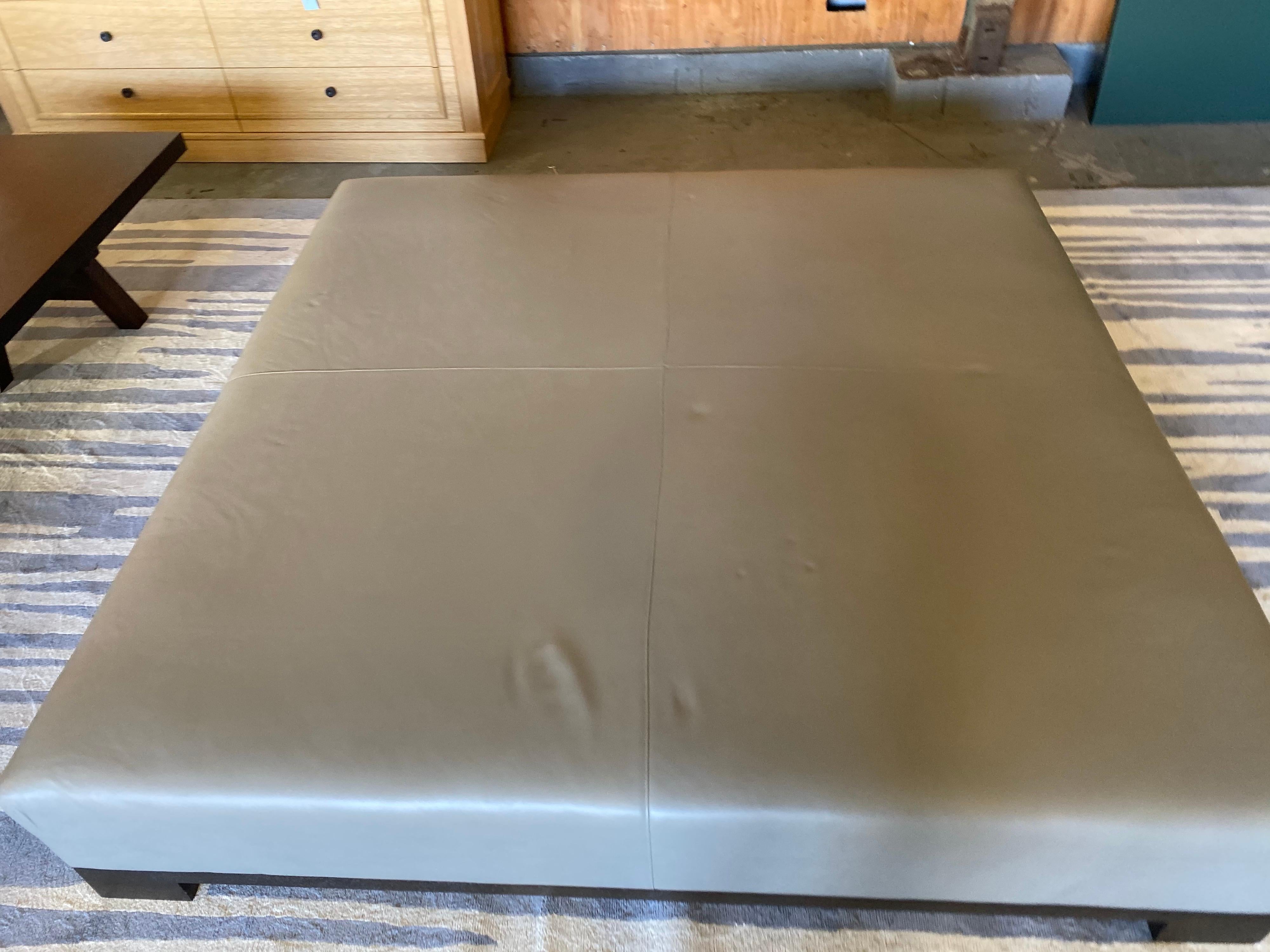 Leather Coffee Table, Extra Large For Sale 4