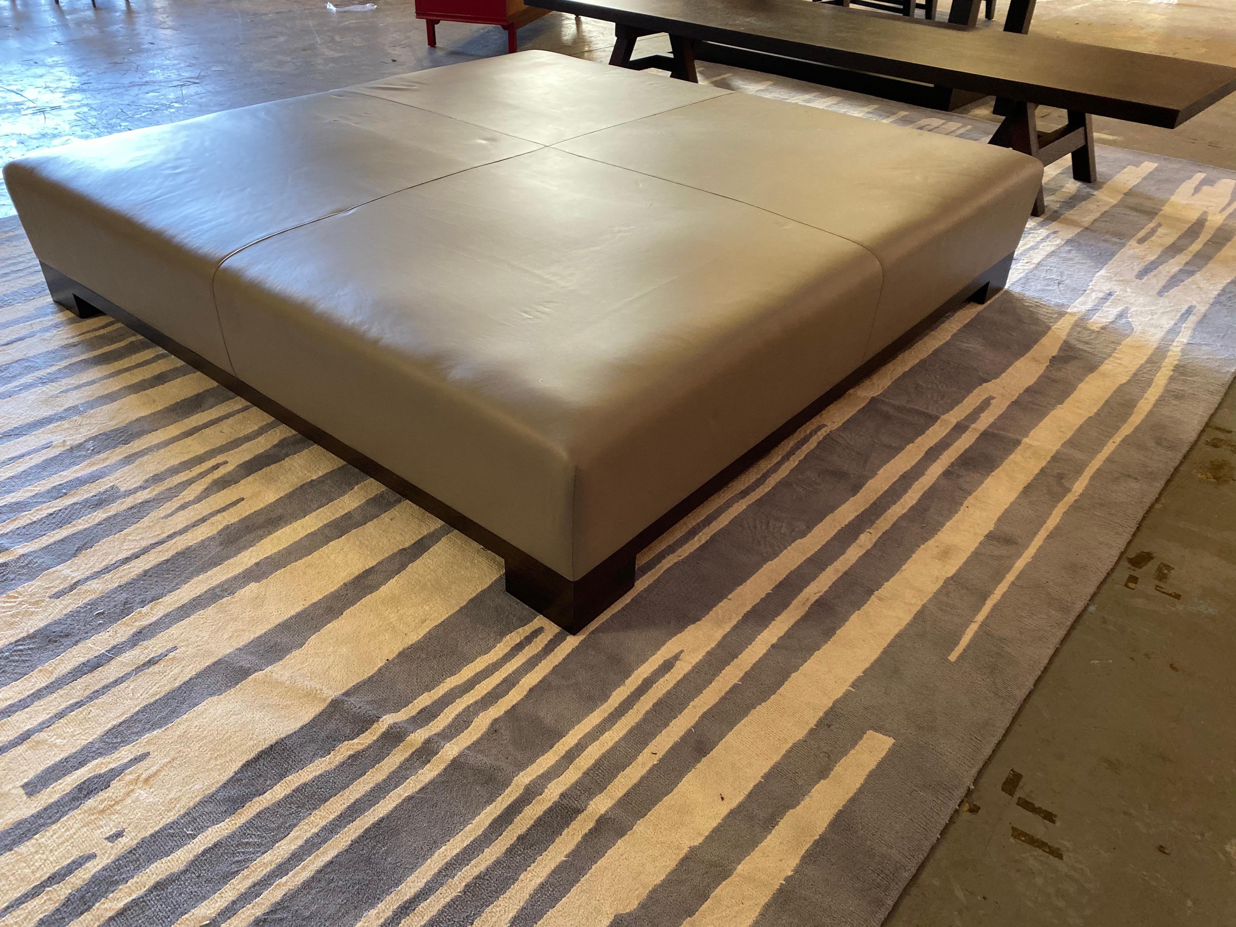Leather Coffee Table, Extra Large For Sale 5
