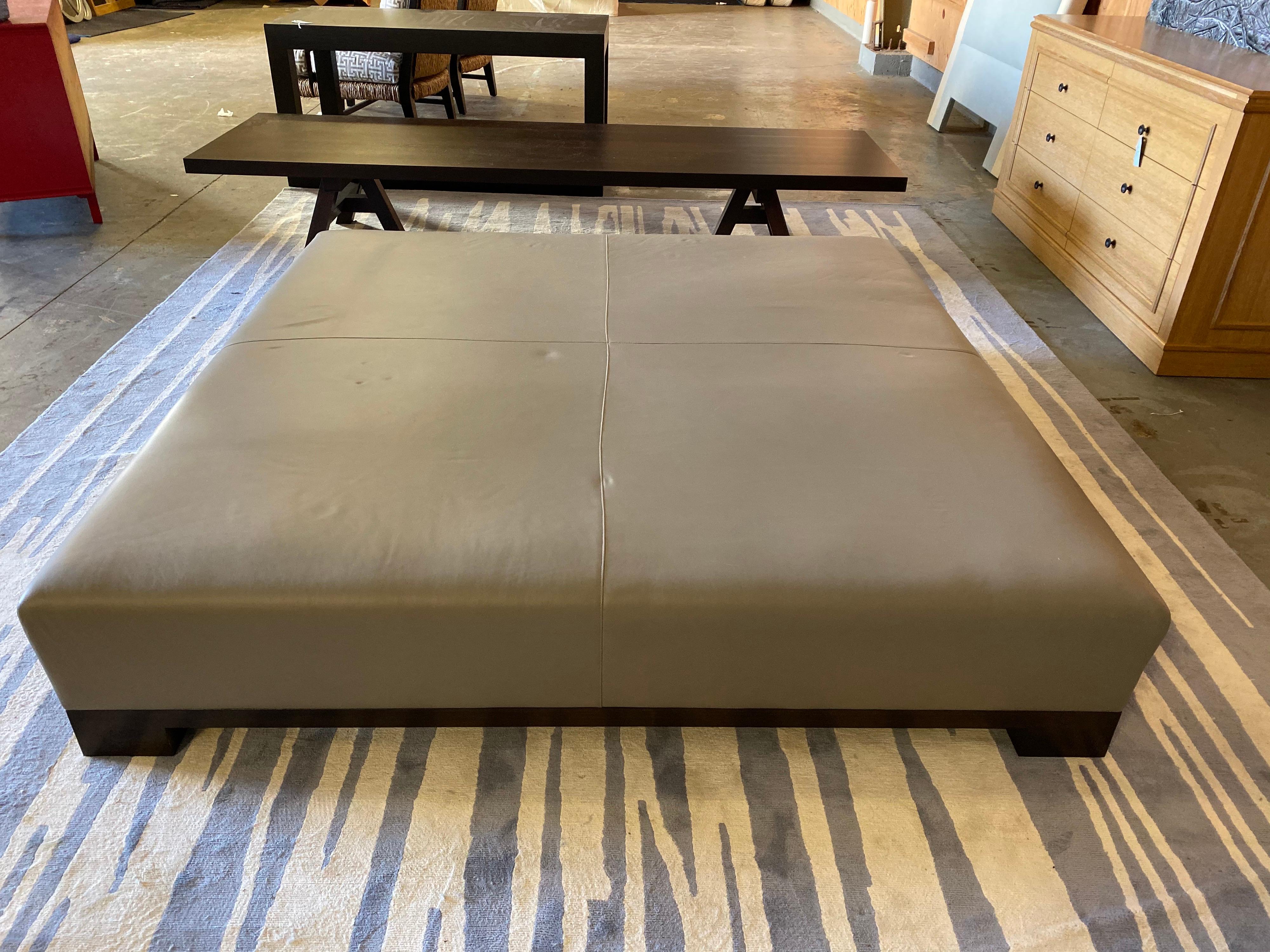 Leather Coffee Table, Extra Large For Sale 7