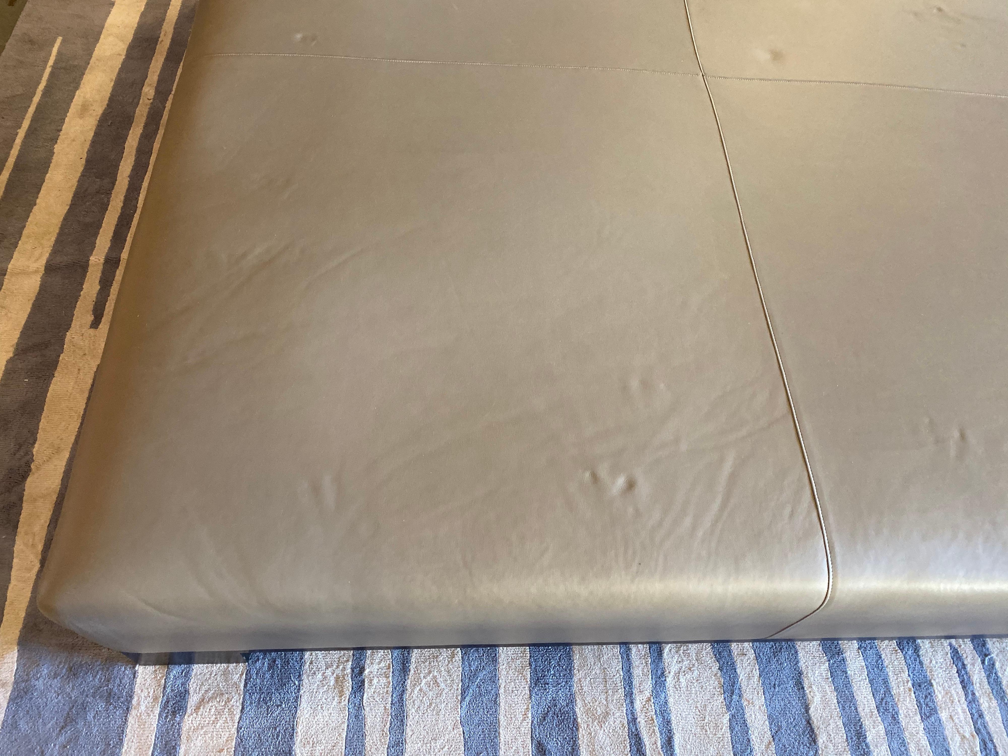 Leather Coffee Table, Extra Large For Sale 9