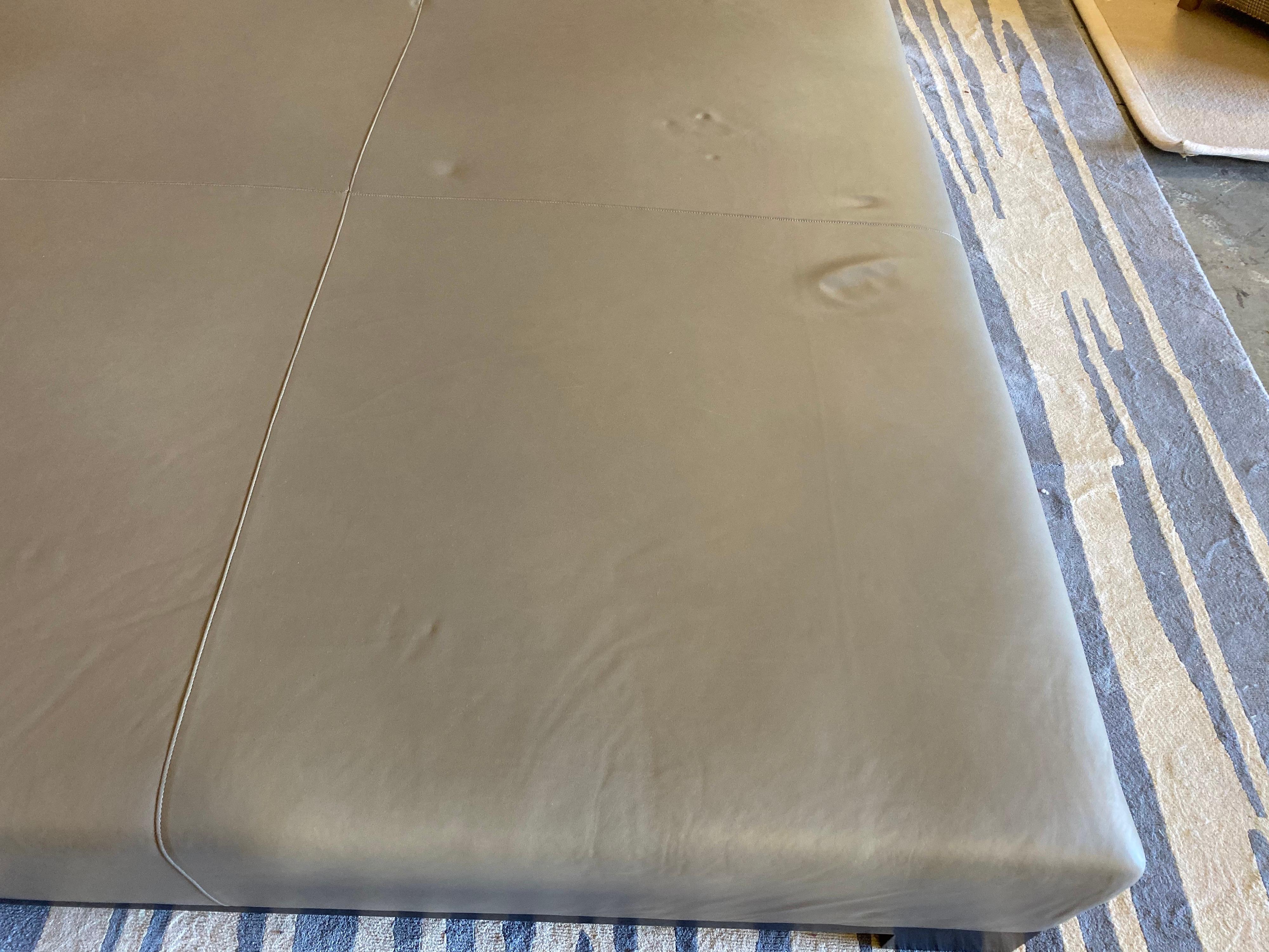 Leather Coffee Table, Extra Large For Sale 11