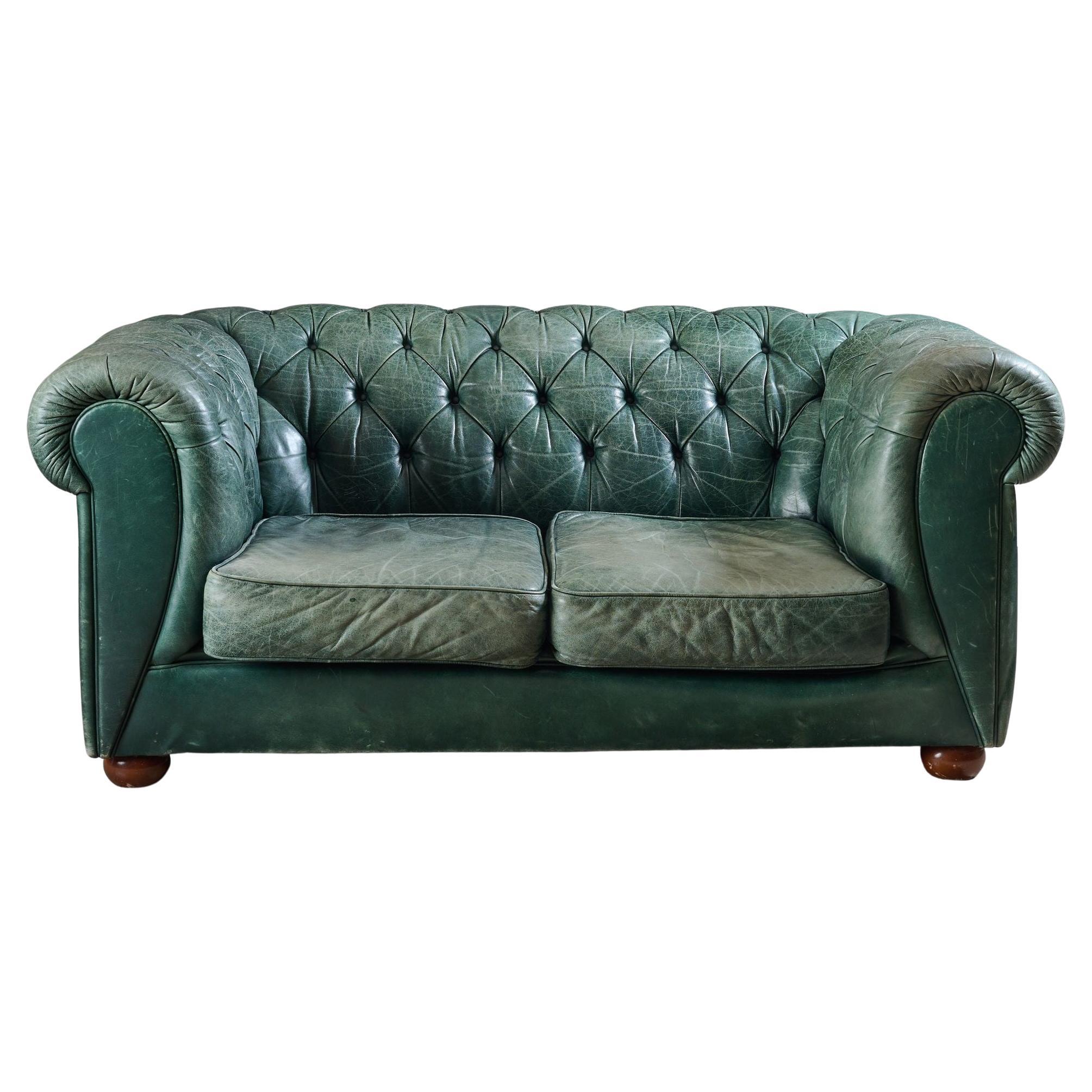 Danish Modern Leather Couch at 1stDibs