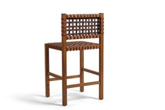 Leder-Thekenhocker aus Leder, von JDP Interiors