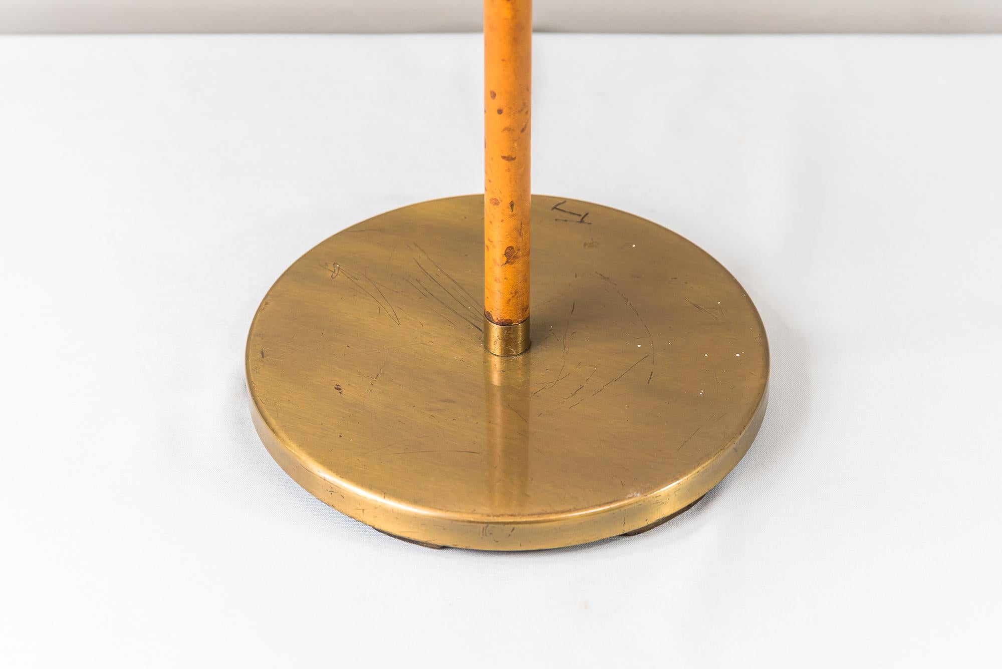 Leather Covered Brass Telescope Floor Lamps by J.T. Kalmar, Austria 6