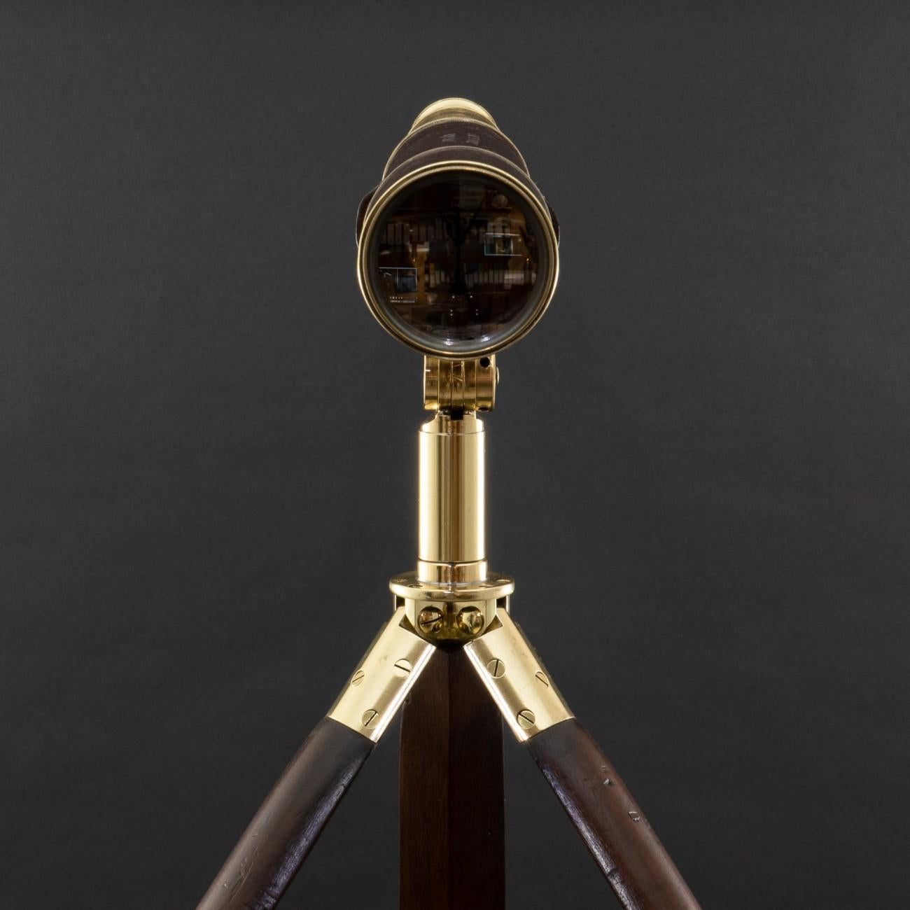 Leather Covered Brass Telescope from World War I 1