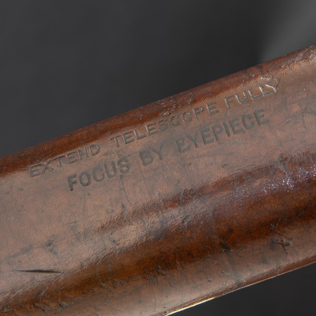 Leather Covered Brass Telescope from World War I 2