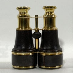 Leather Covered Brass Yachting Binoculars