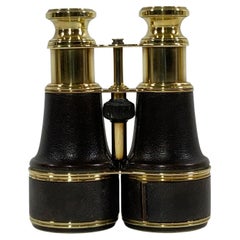 Leather Covered Brass Yachting Binoculars