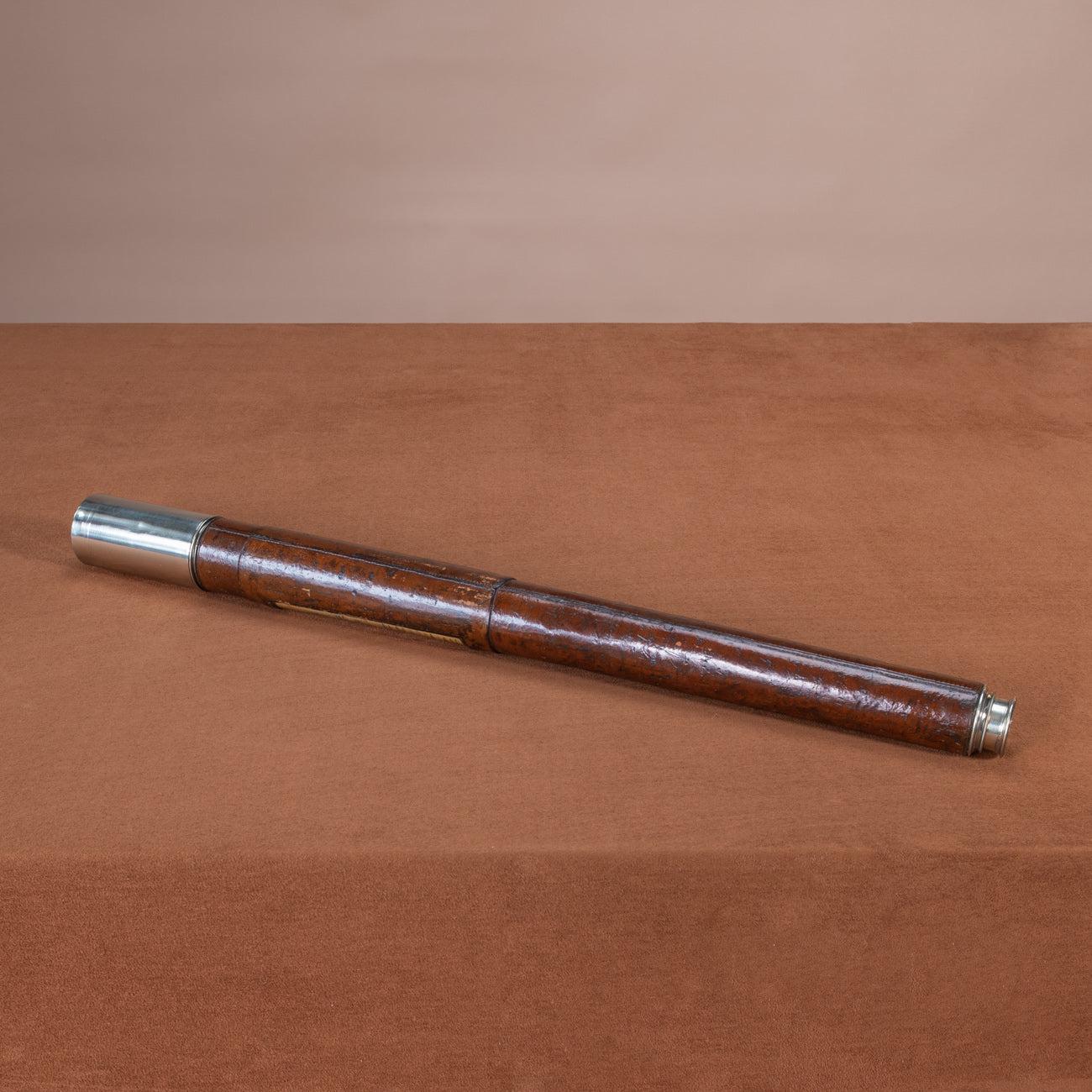 British Leather Covered 'Flag' Telescope, circa 1890