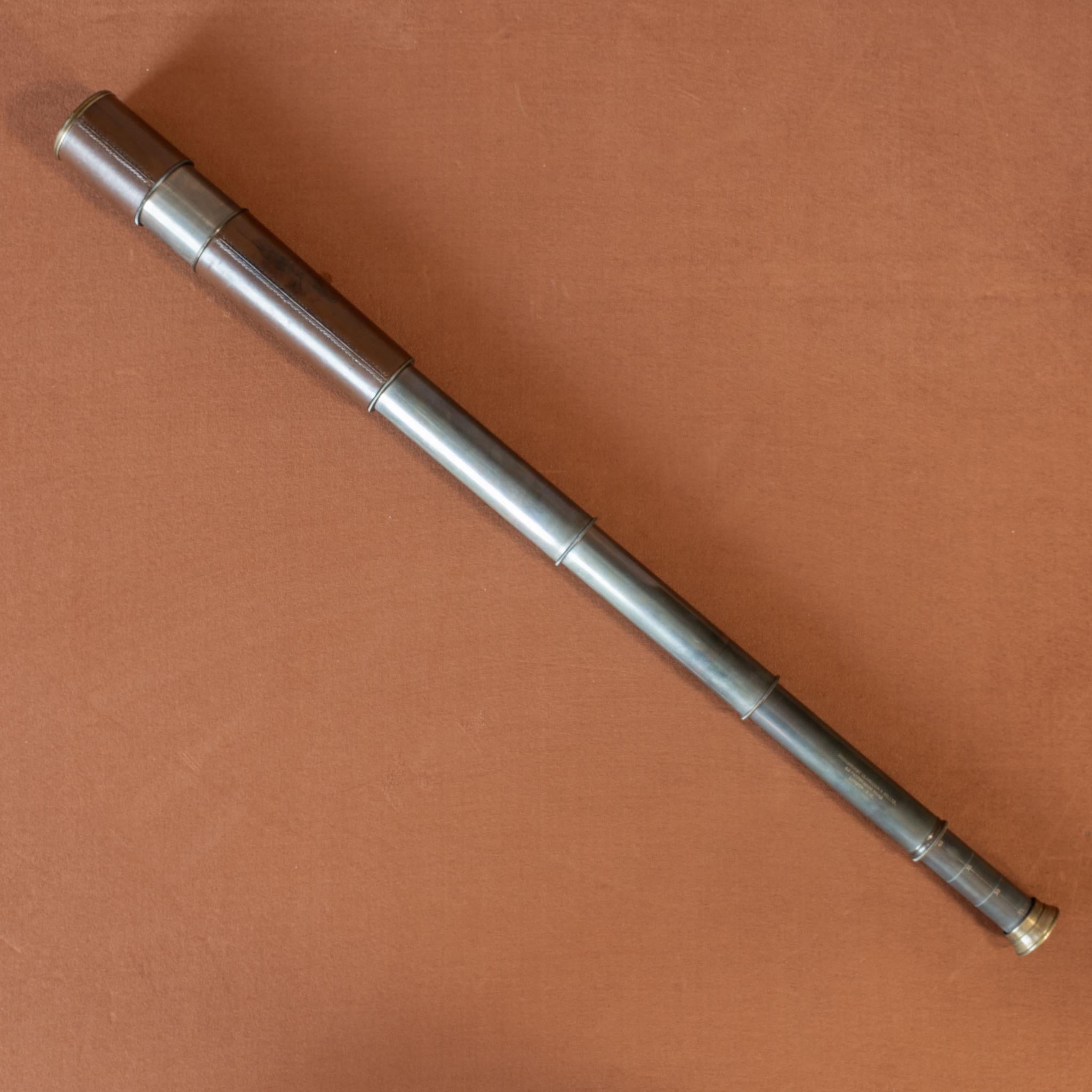 Leather Covered Hand Held Telescope, Circa 1930 In Good Condition In London, GB