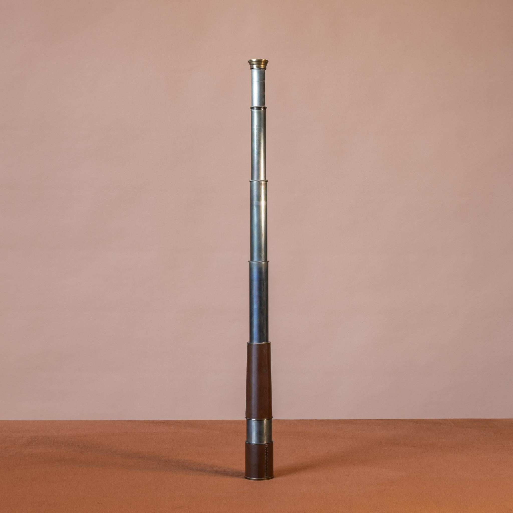 Mid-20th Century Leather Covered Hand Held Telescope, Circa 1930