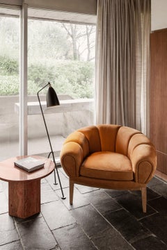 Leather 'Croissant' Lounge Chair by Illum Wikkelsø for Gubi