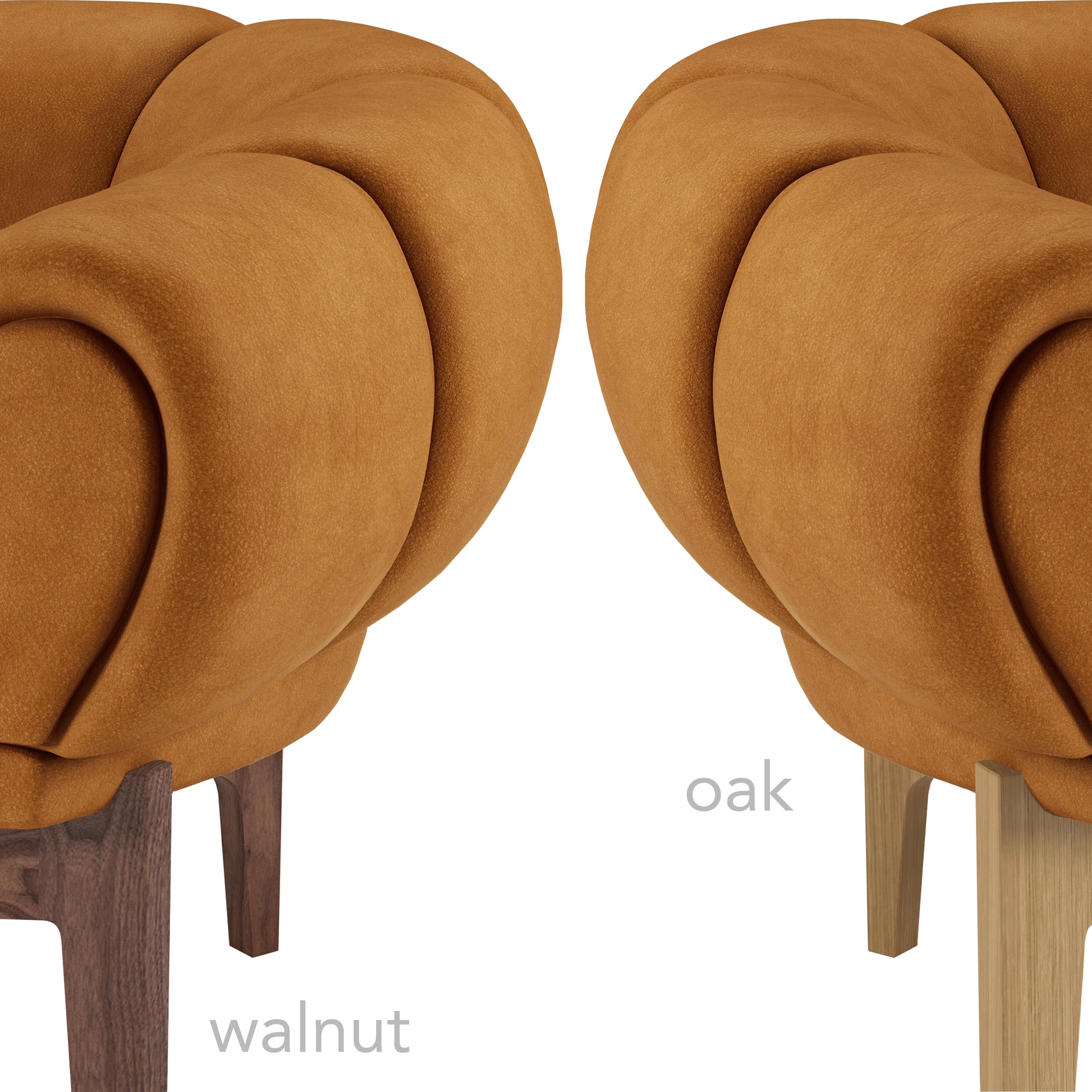 Leather 'Croissant' Sofa by Illum Wikkelsø for Gubi with Oak Legs For Sale 3