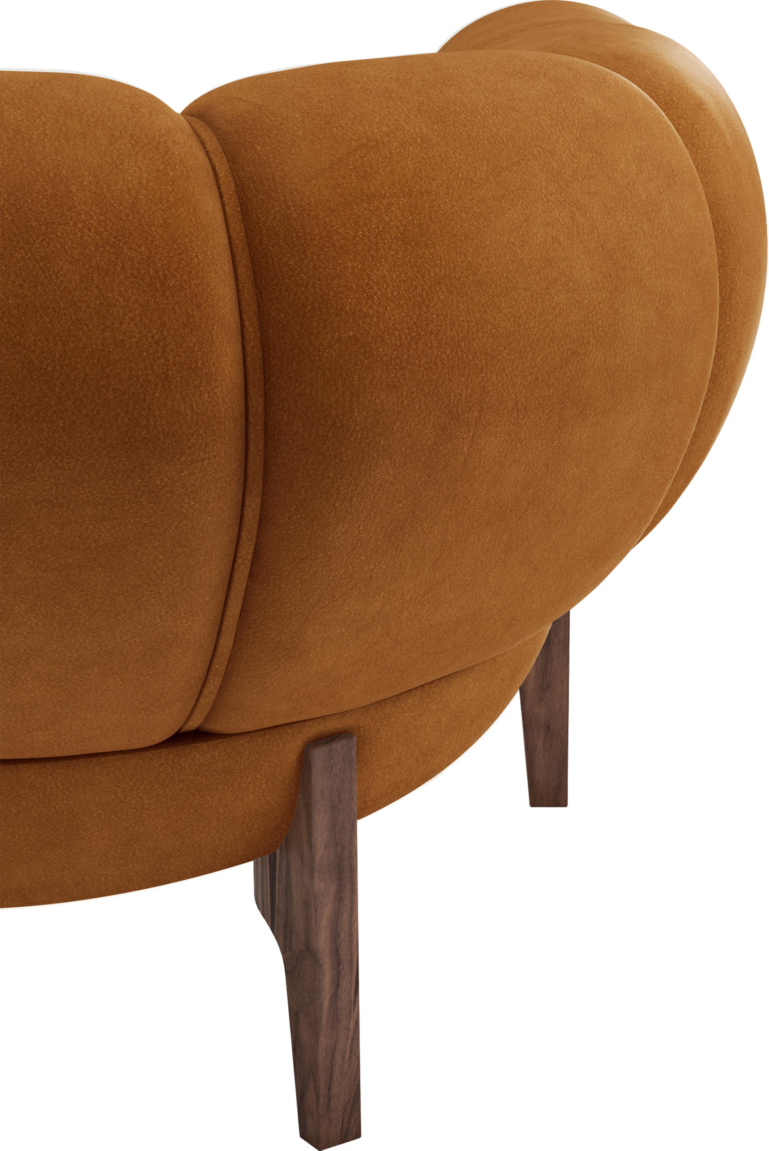 Leather 'Croissant' Sofa by Illum Wikkelsø for Gubi with Oak Legs For Sale 6