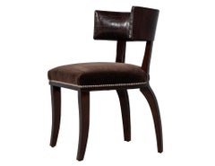 Leather Curved Back Side Chair