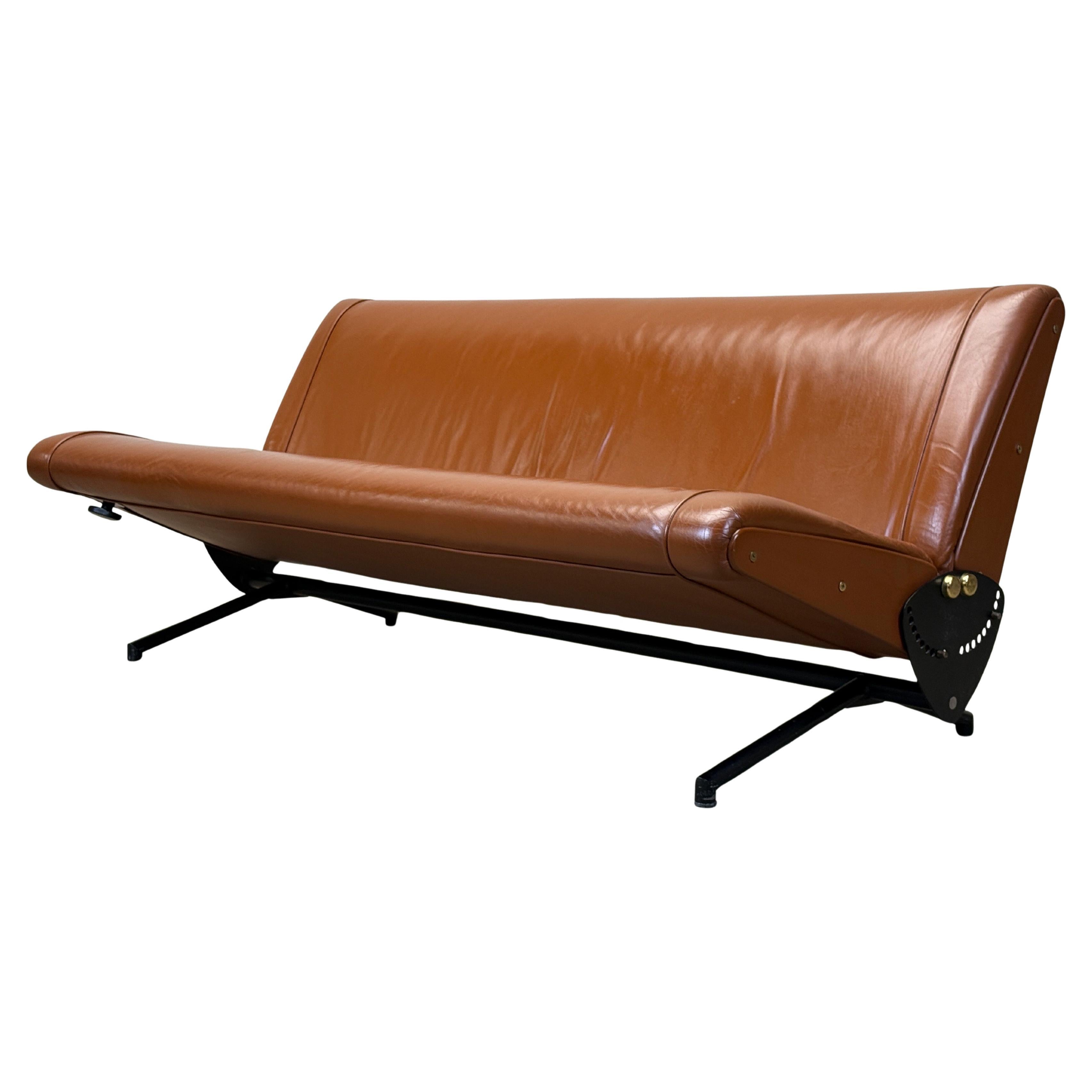 Leather D70 Sofa by Osvaldo Borsani for Tecno For Sale