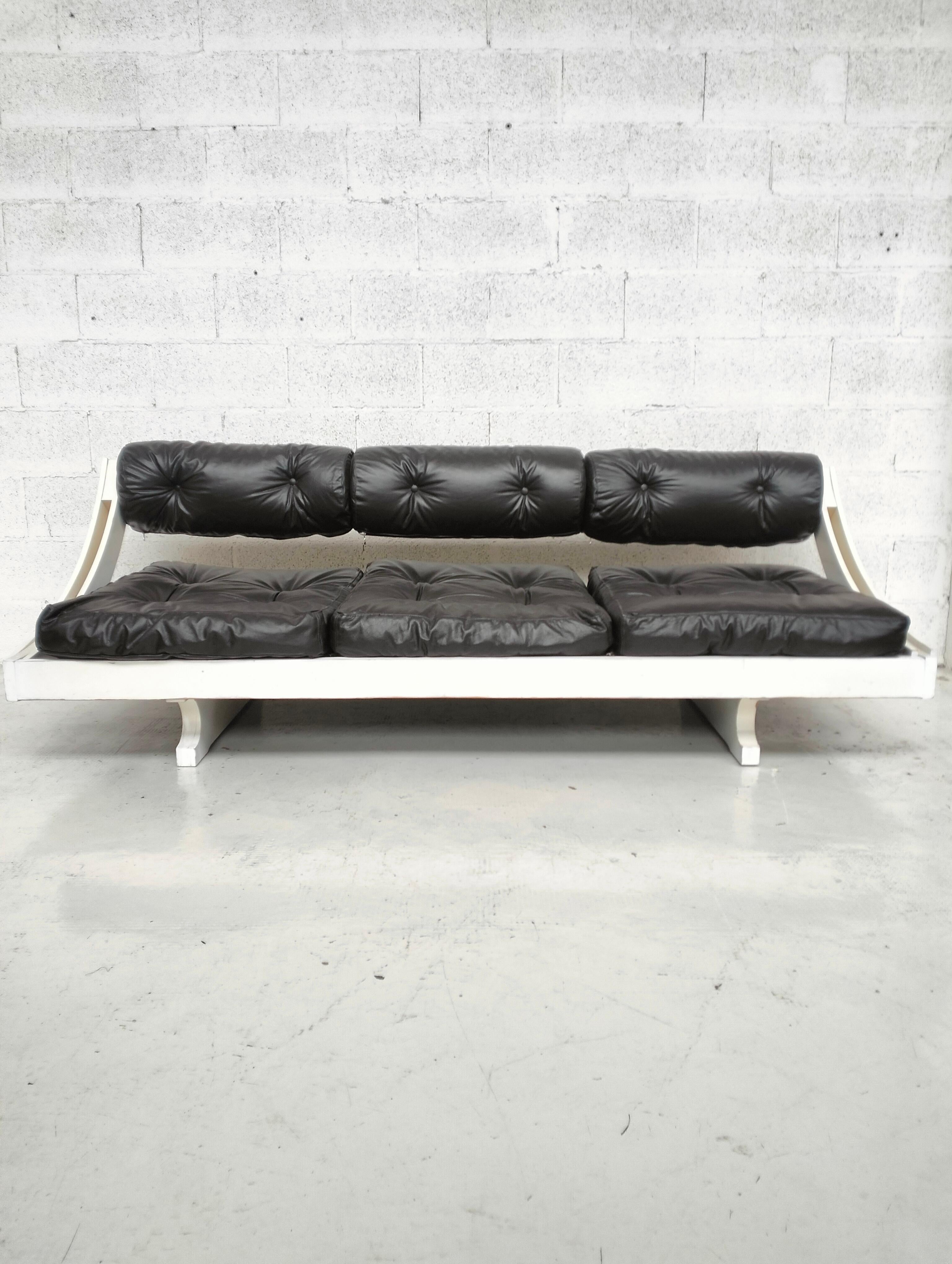 Italian Leather daybed GS-195 model by Gianni Songia for Sormani - 60s